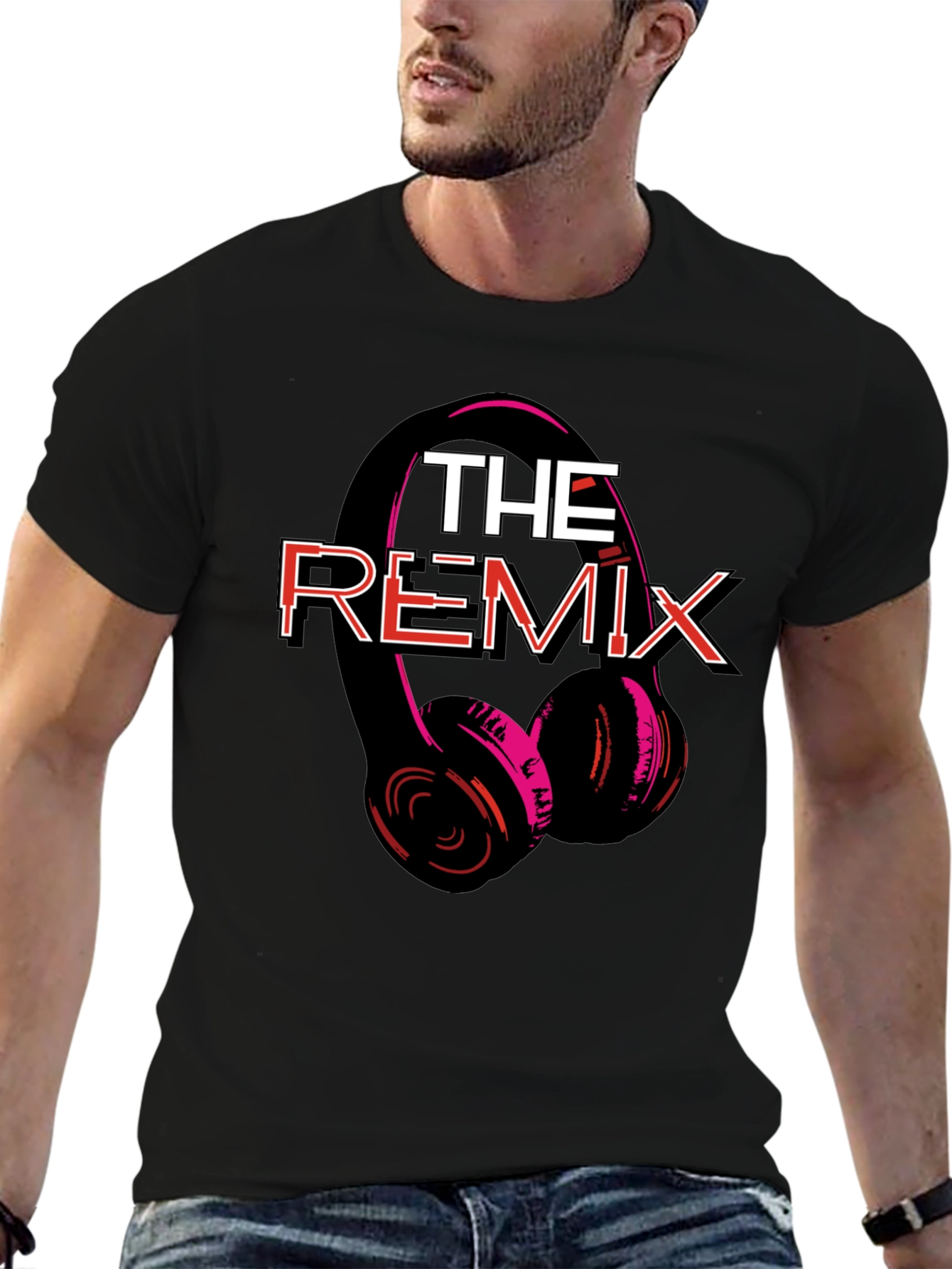The Remix Graphic Tee - Black Crew Neck T-Shirt