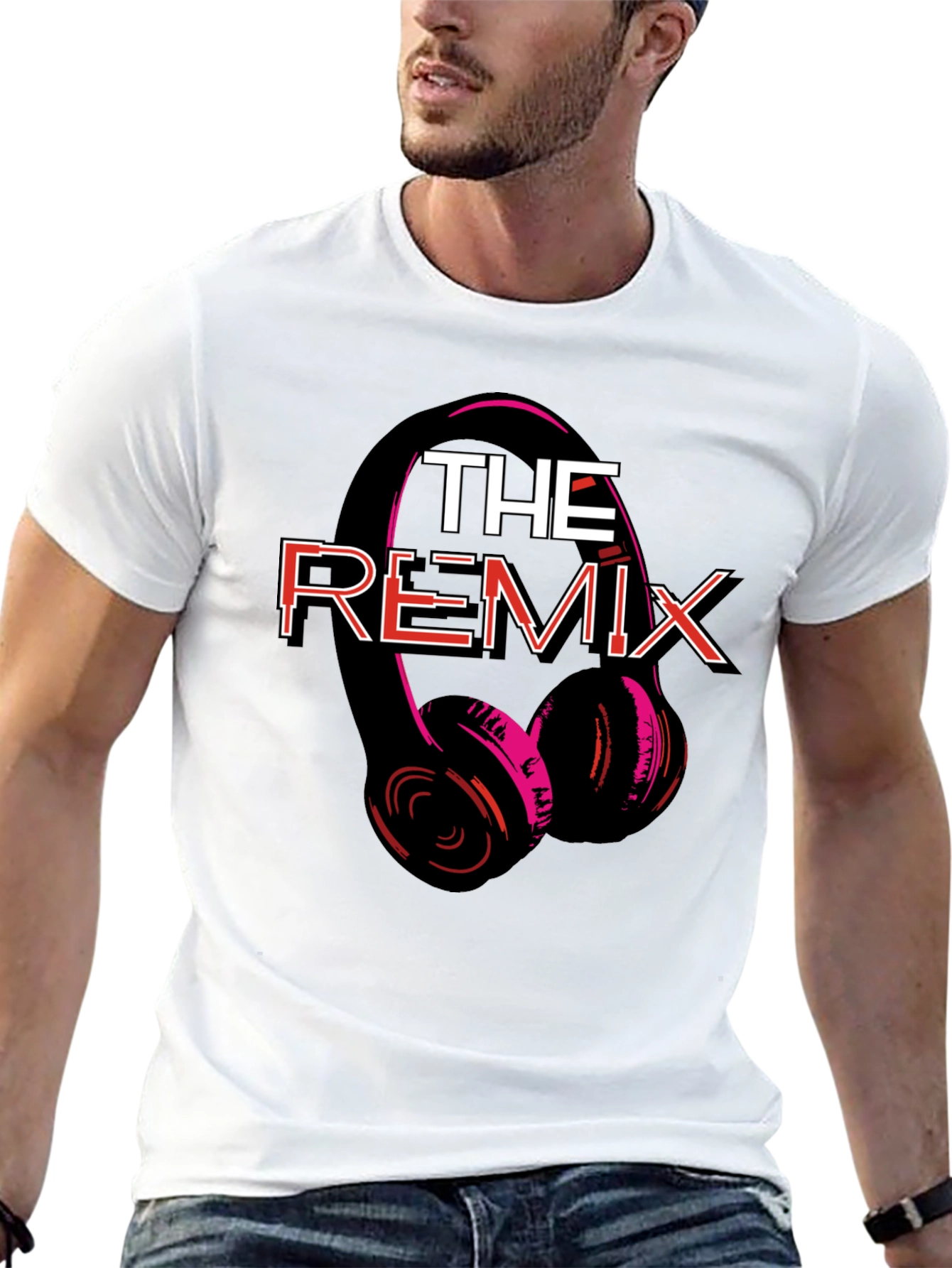 The Remix Graphic Tee - Black Crew Neck T-Shirt
