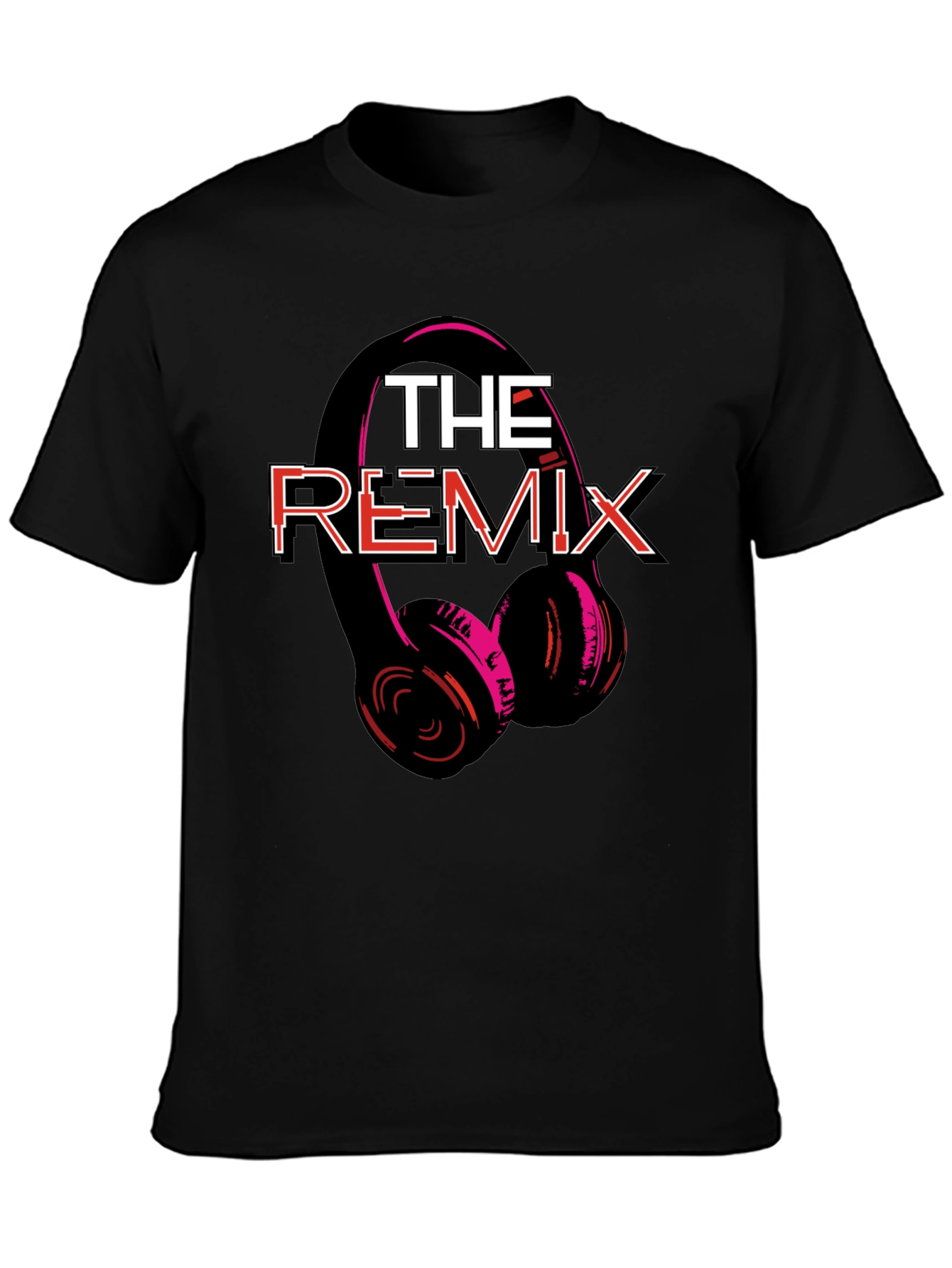 The Remix Graphic Tee - Black Crew Neck T-Shirt
