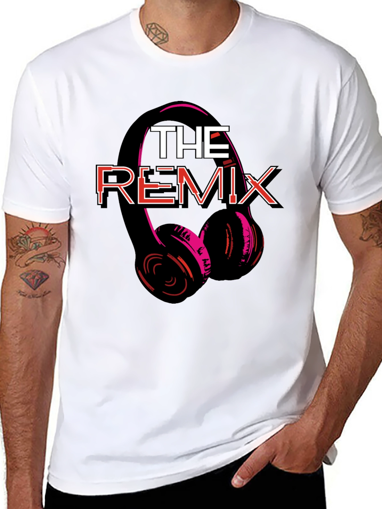 The Remix Graphic Tee - Black Crew Neck T-Shirt