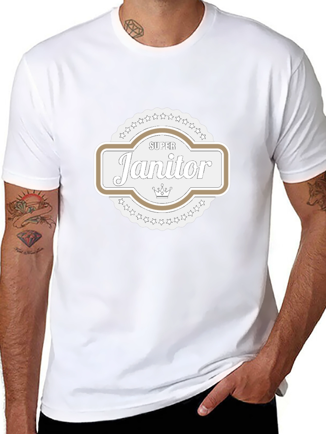 Super Janitor T-Shirt - Black Cotton Tee