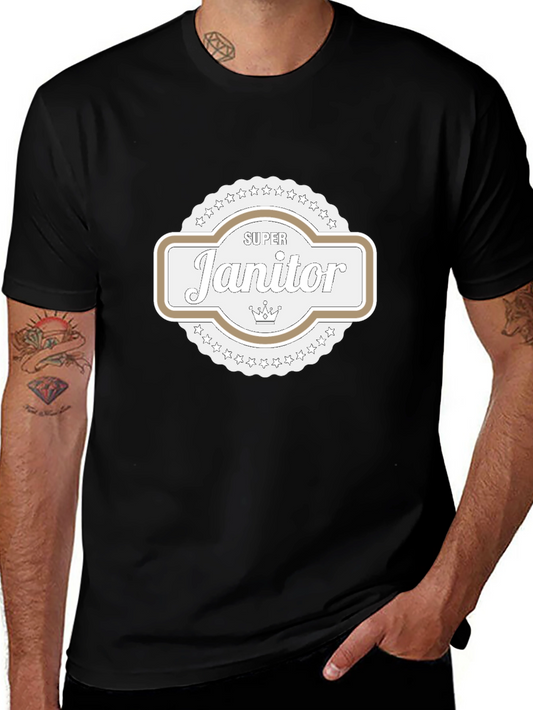 Super Janitor T-Shirt - Black Cotton Tee