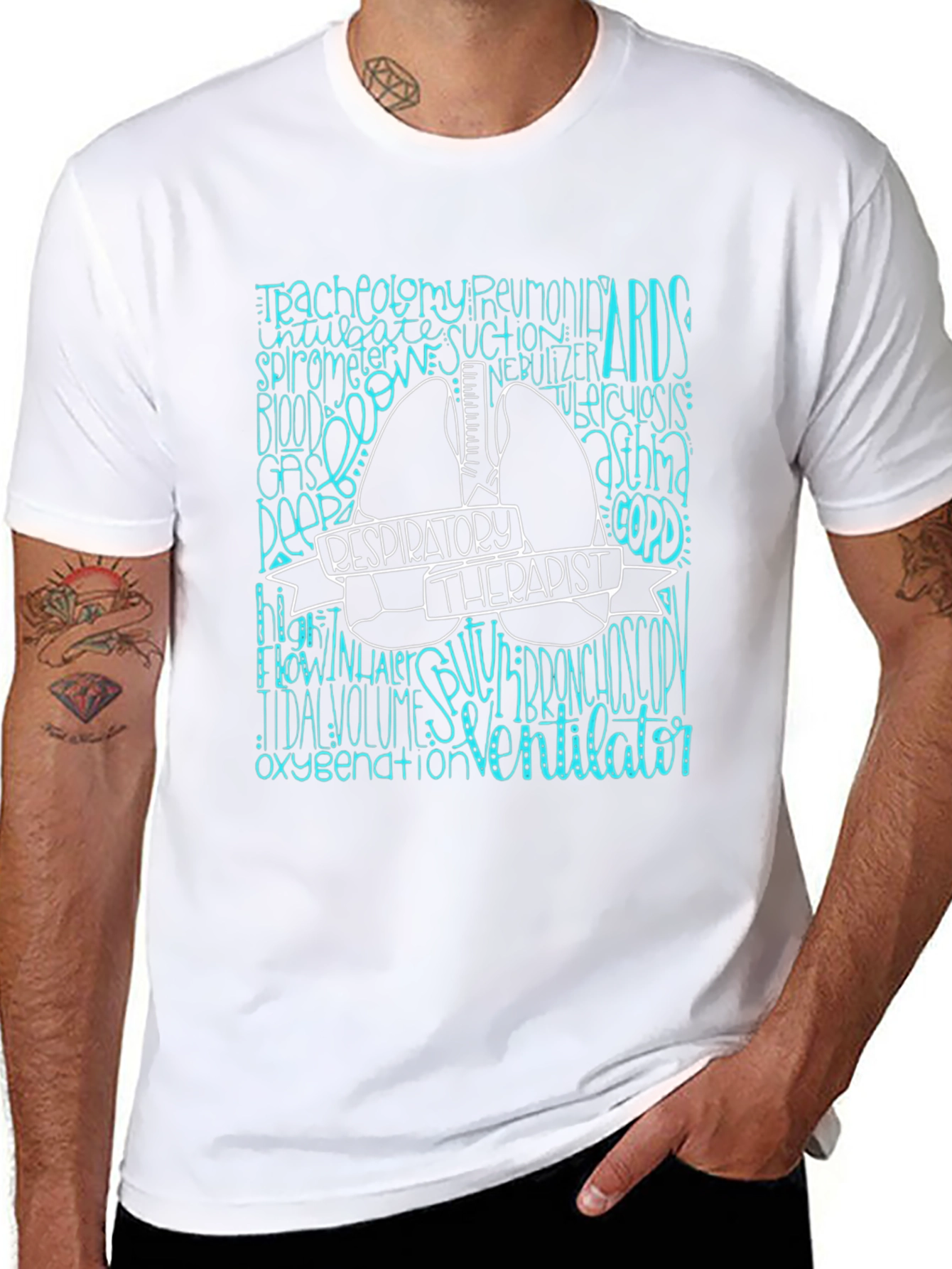 Respiratory Therapist Graphic Tee - Black