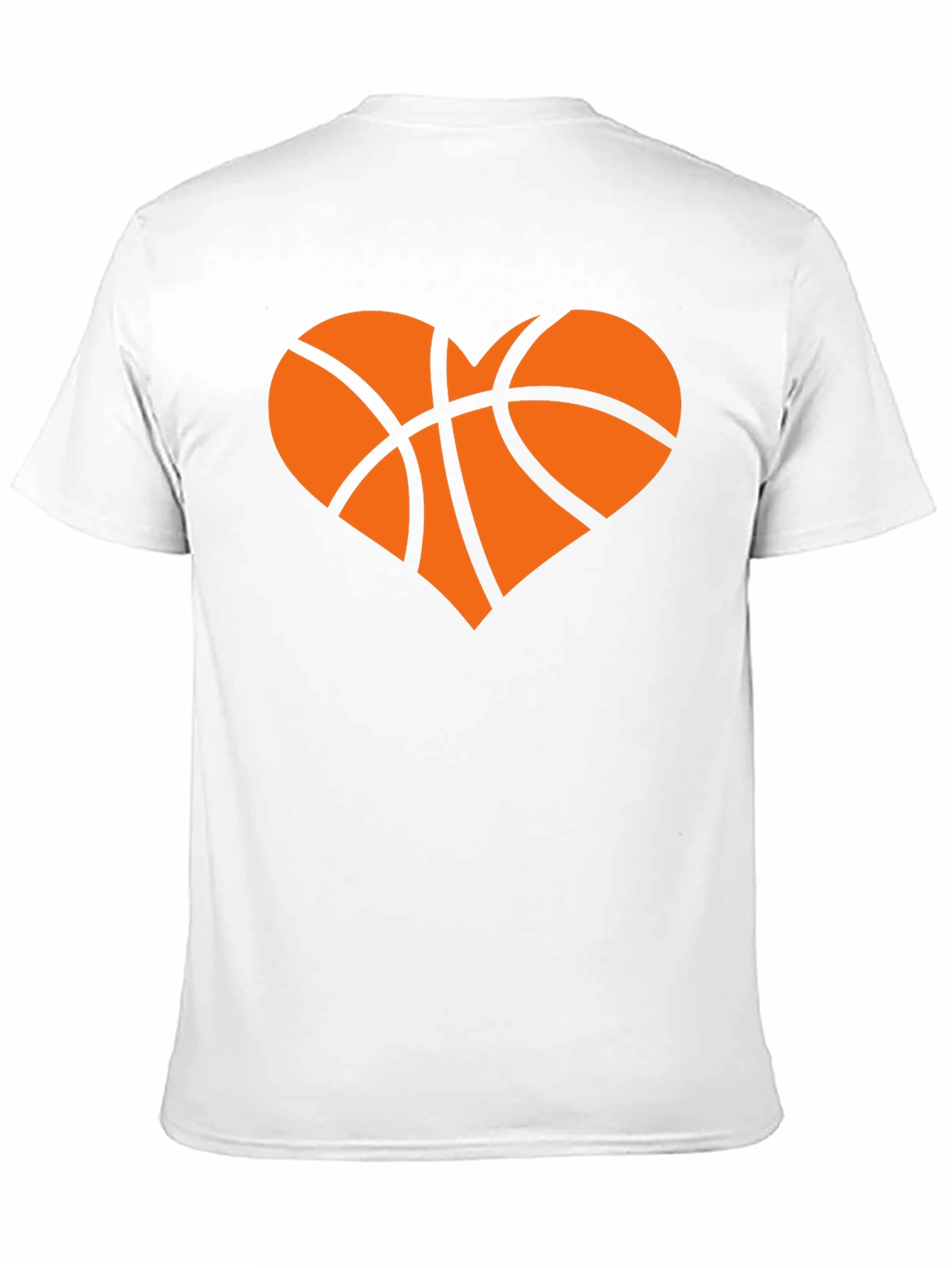 Basketball Heart Graphic Tee - Black Cotton T-Shirt