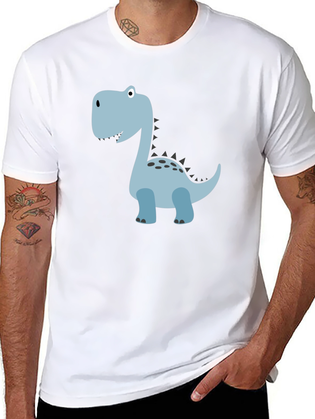 Dinosaur Graphic Tee - Mens Black T-Shirt