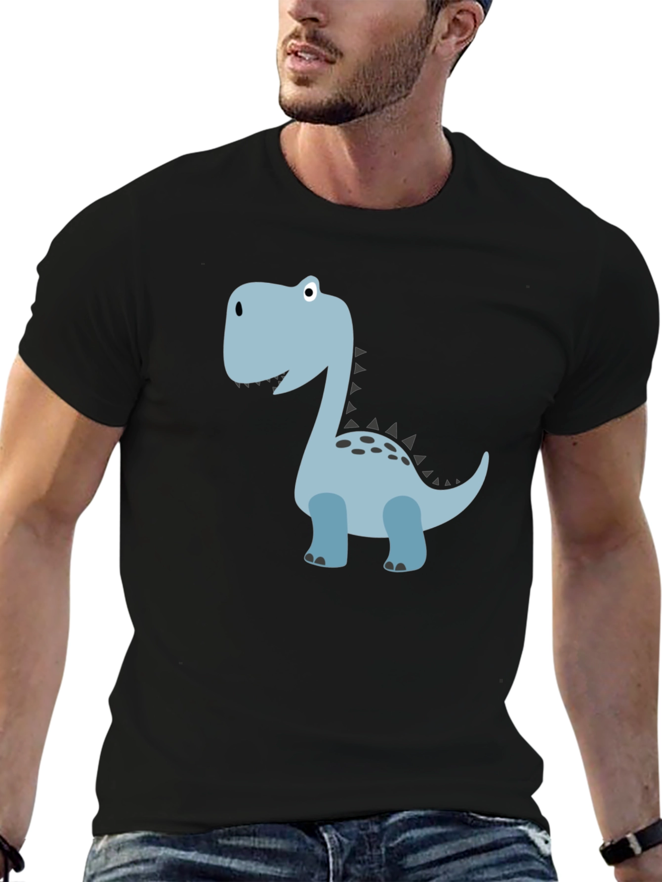 Dinosaur Graphic Tee - Mens Black T-Shirt