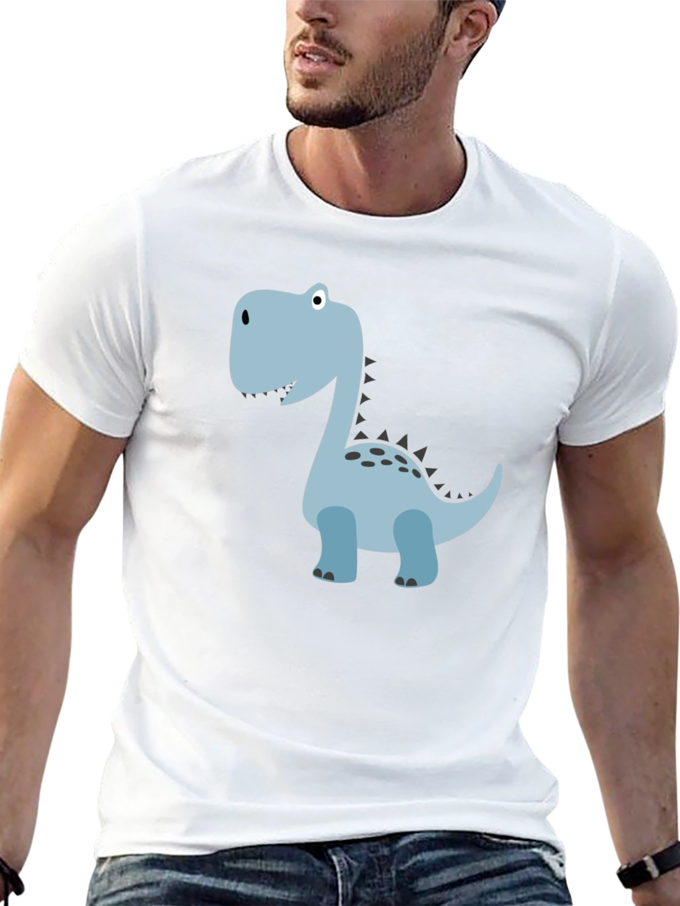 Dinosaur Graphic Tee - Mens Black T-Shirt