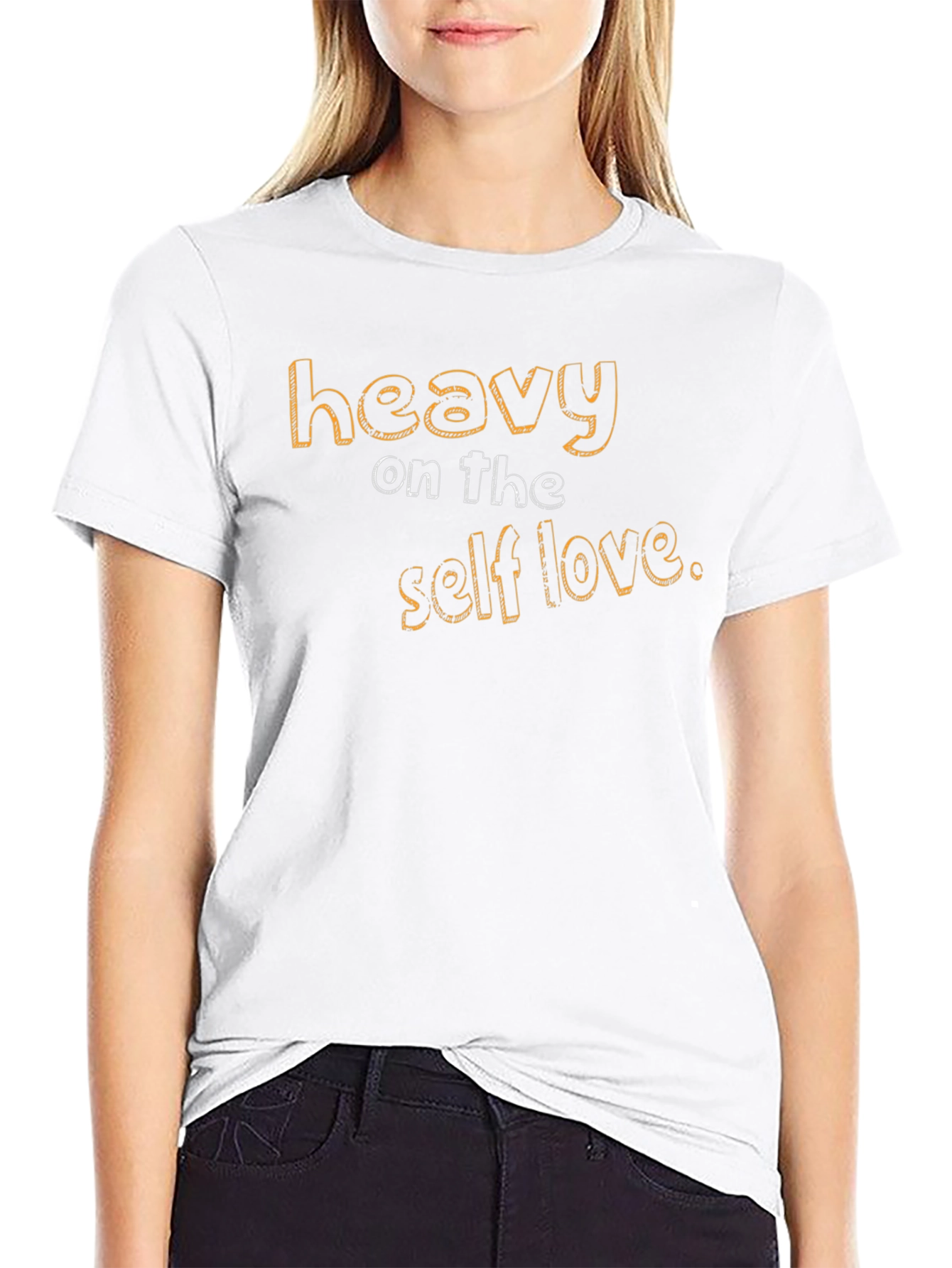 Heavy on The Self Love Black Graphic Tee