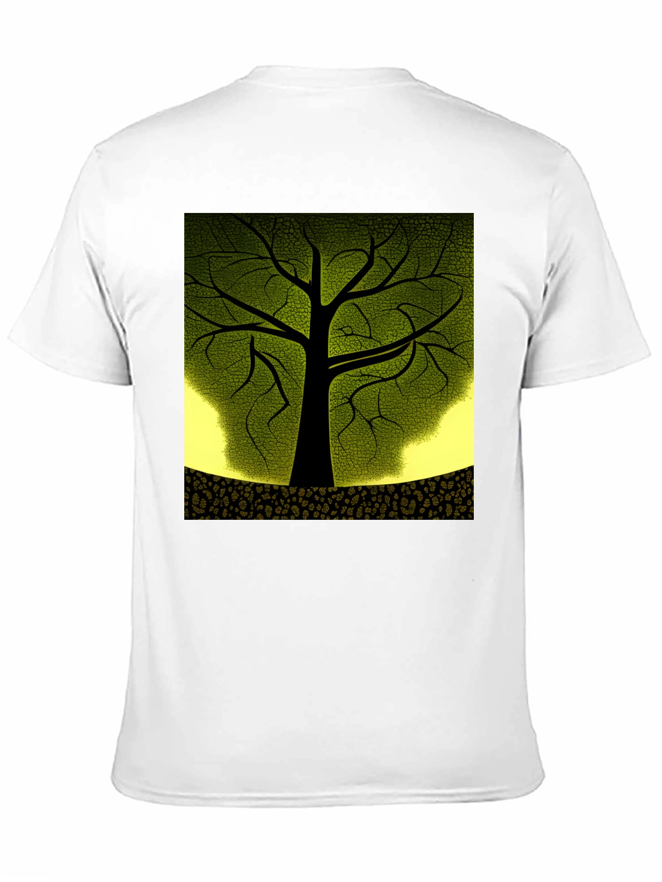 Nature Inspired Tree Graphic Black T-Shirt