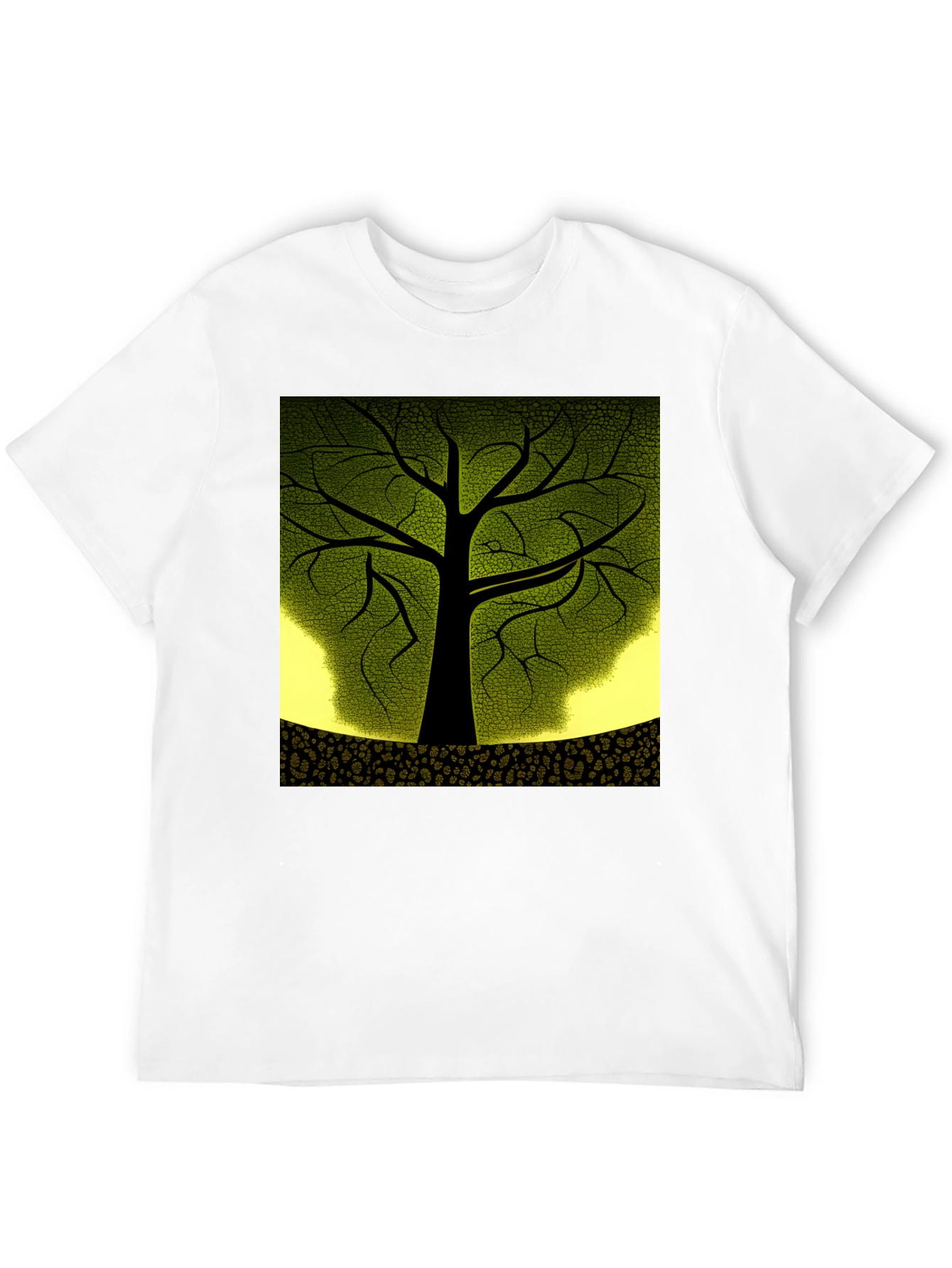 Nature Inspired Tree Graphic Black T-Shirt