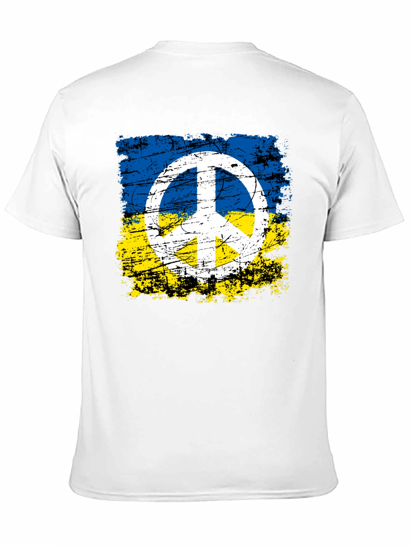 Ukraine Flag Peace Sign Graphic Tee