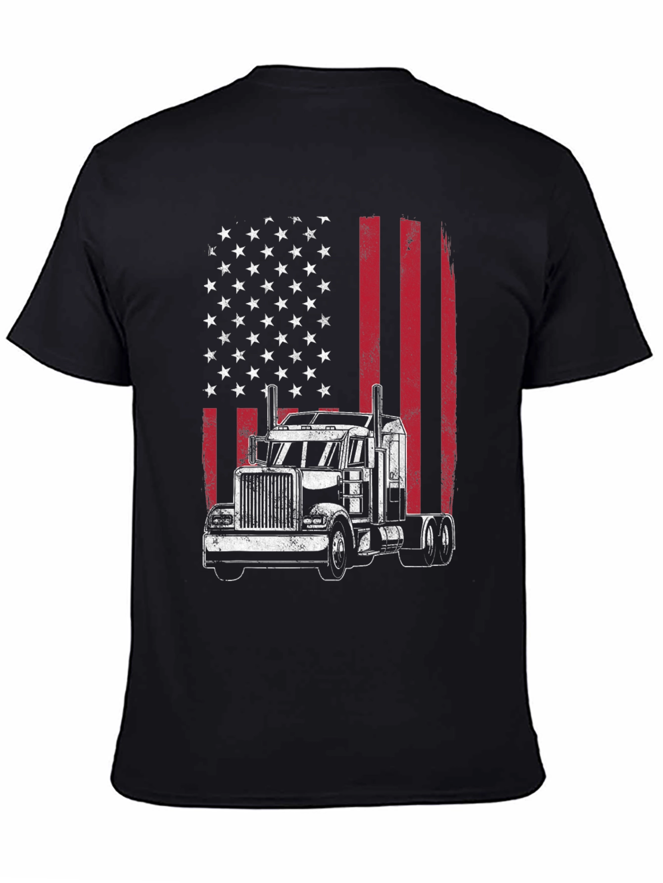 American Flag Trucker T-Shirt