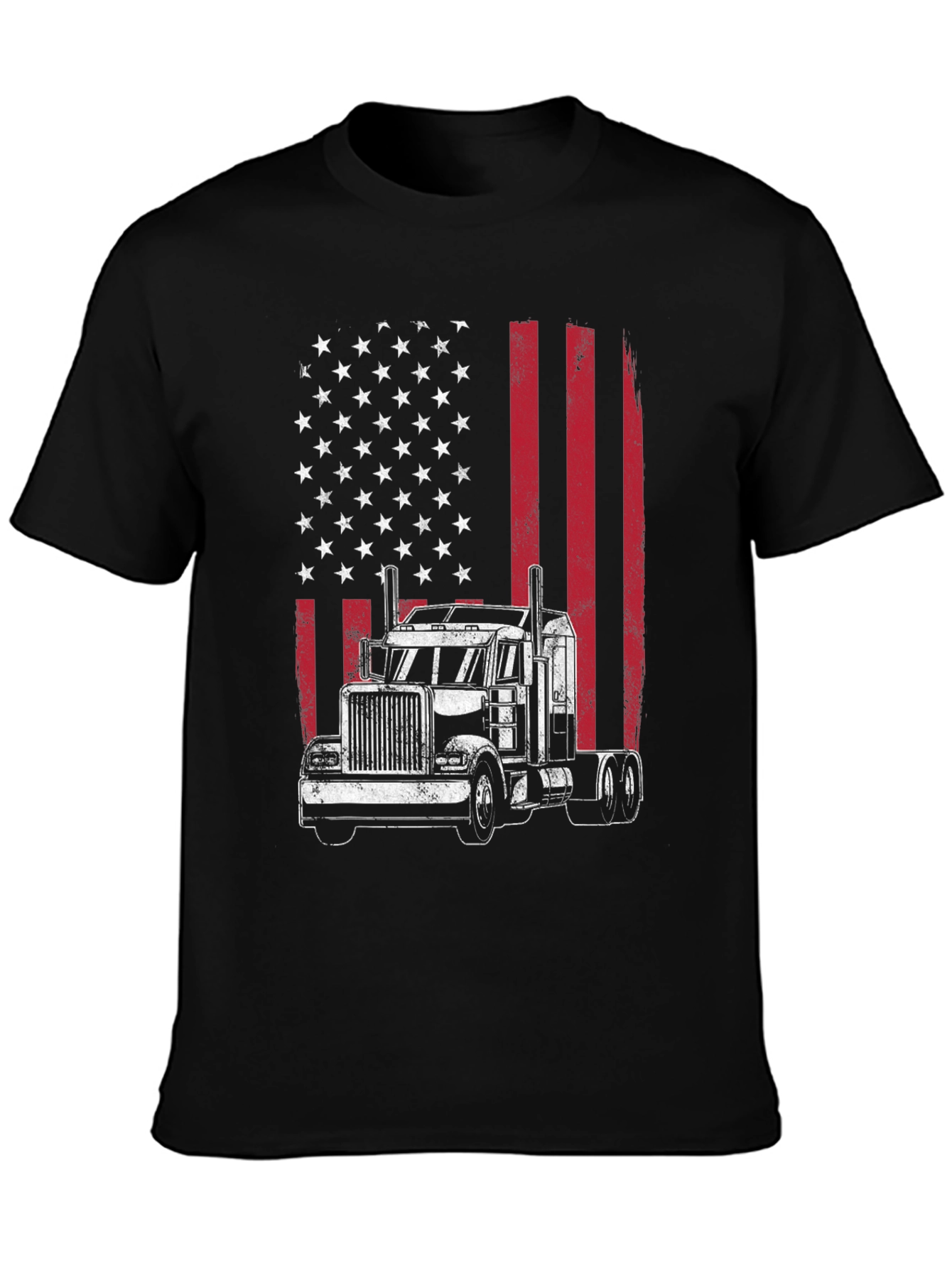 American Flag Trucker T-Shirt
