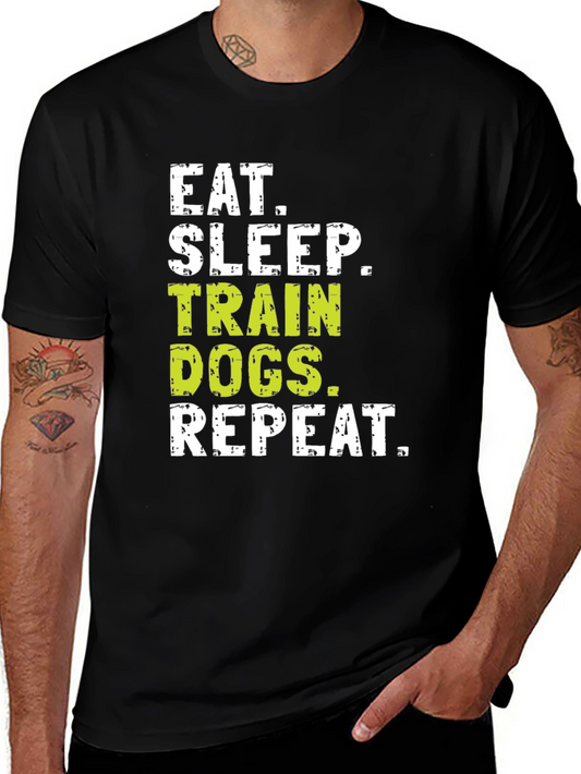 Eat Sleep Train Dogs Repeat T-Shirt