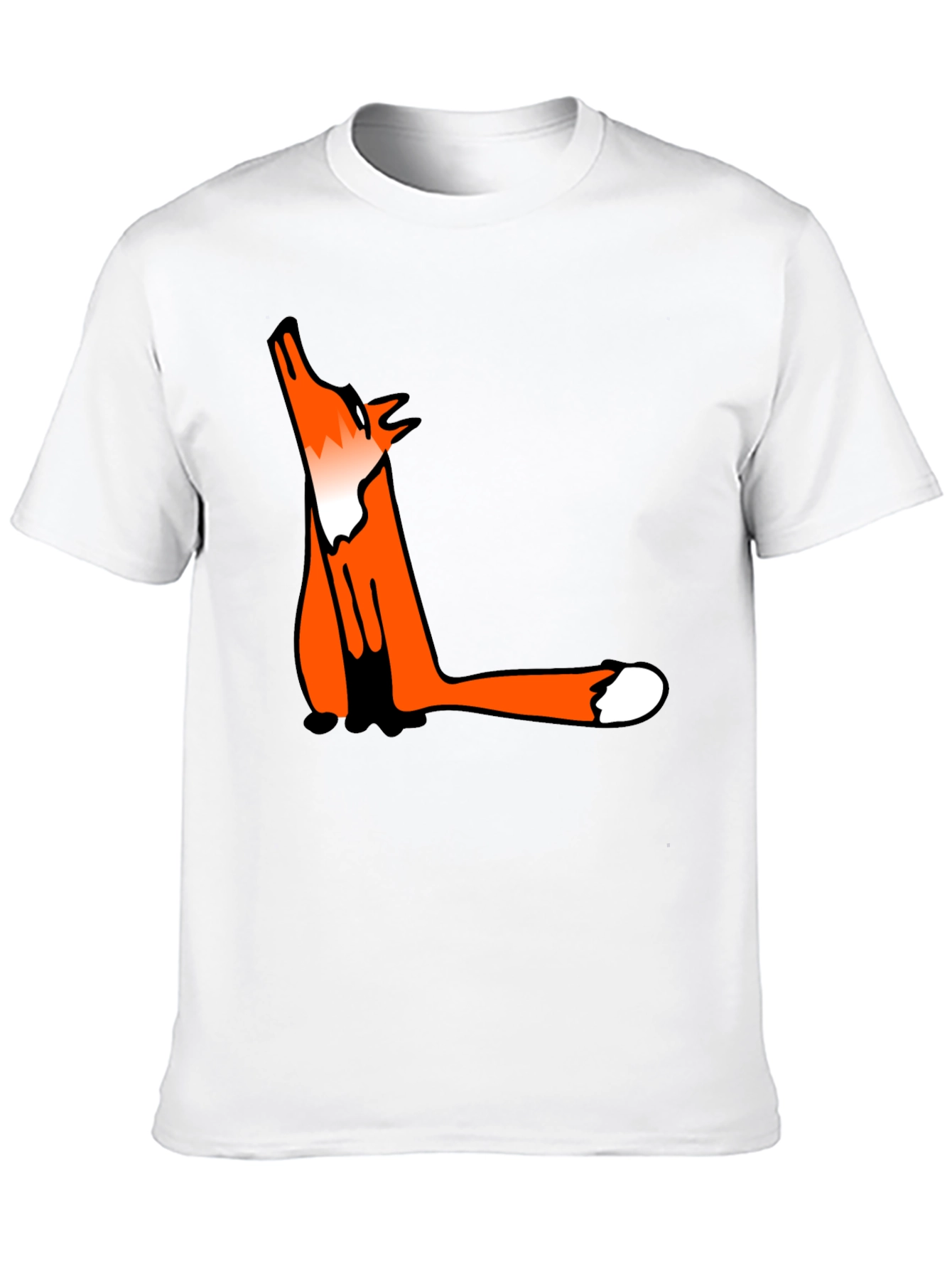 Fox Graphic Black T-Shirt - Mens Casual Tee