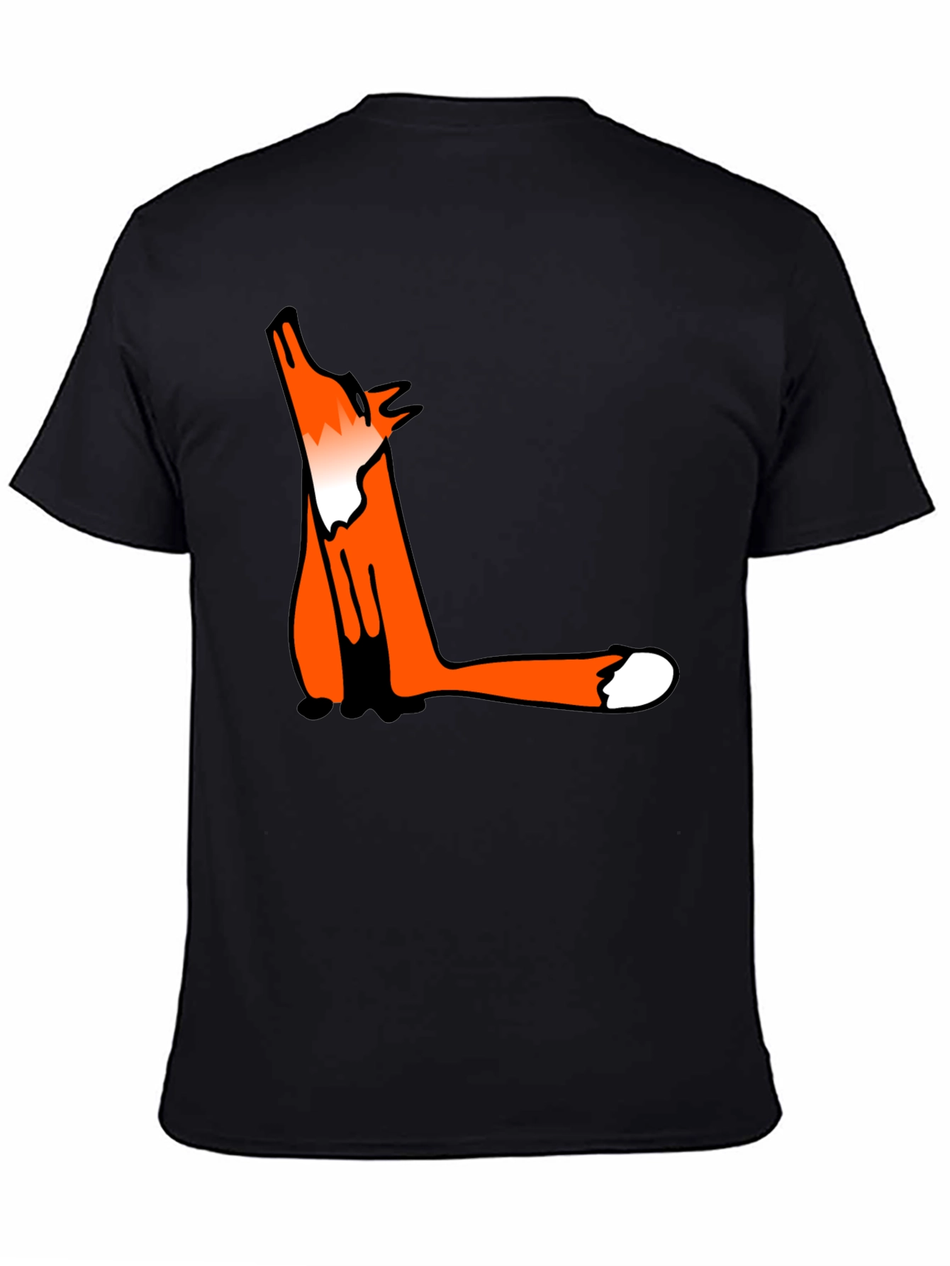 Fox Graphic Black T-Shirt - Mens Casual Tee