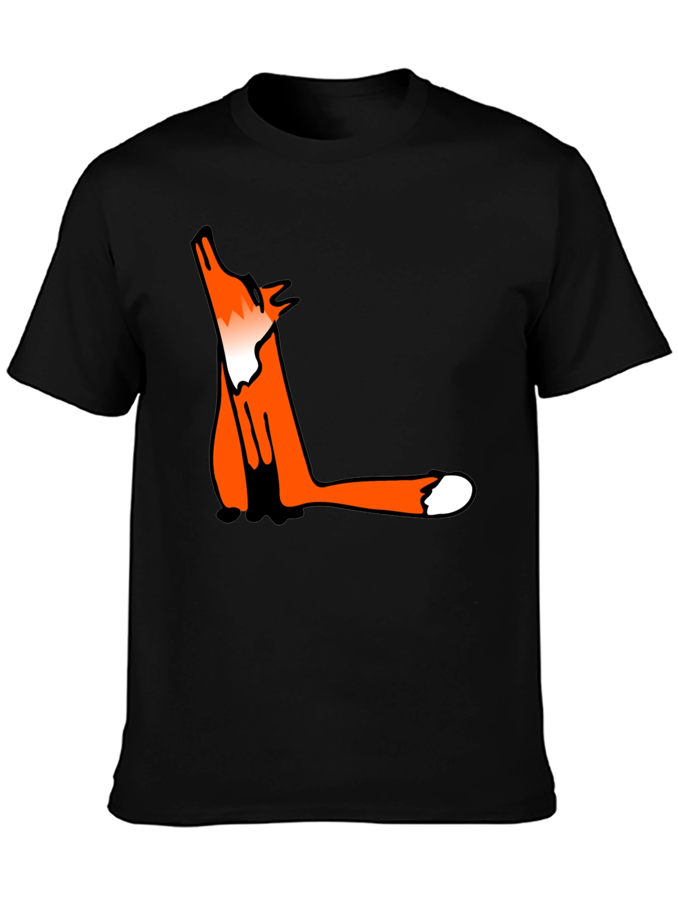 Fox Graphic Black T-Shirt - Mens Casual Tee