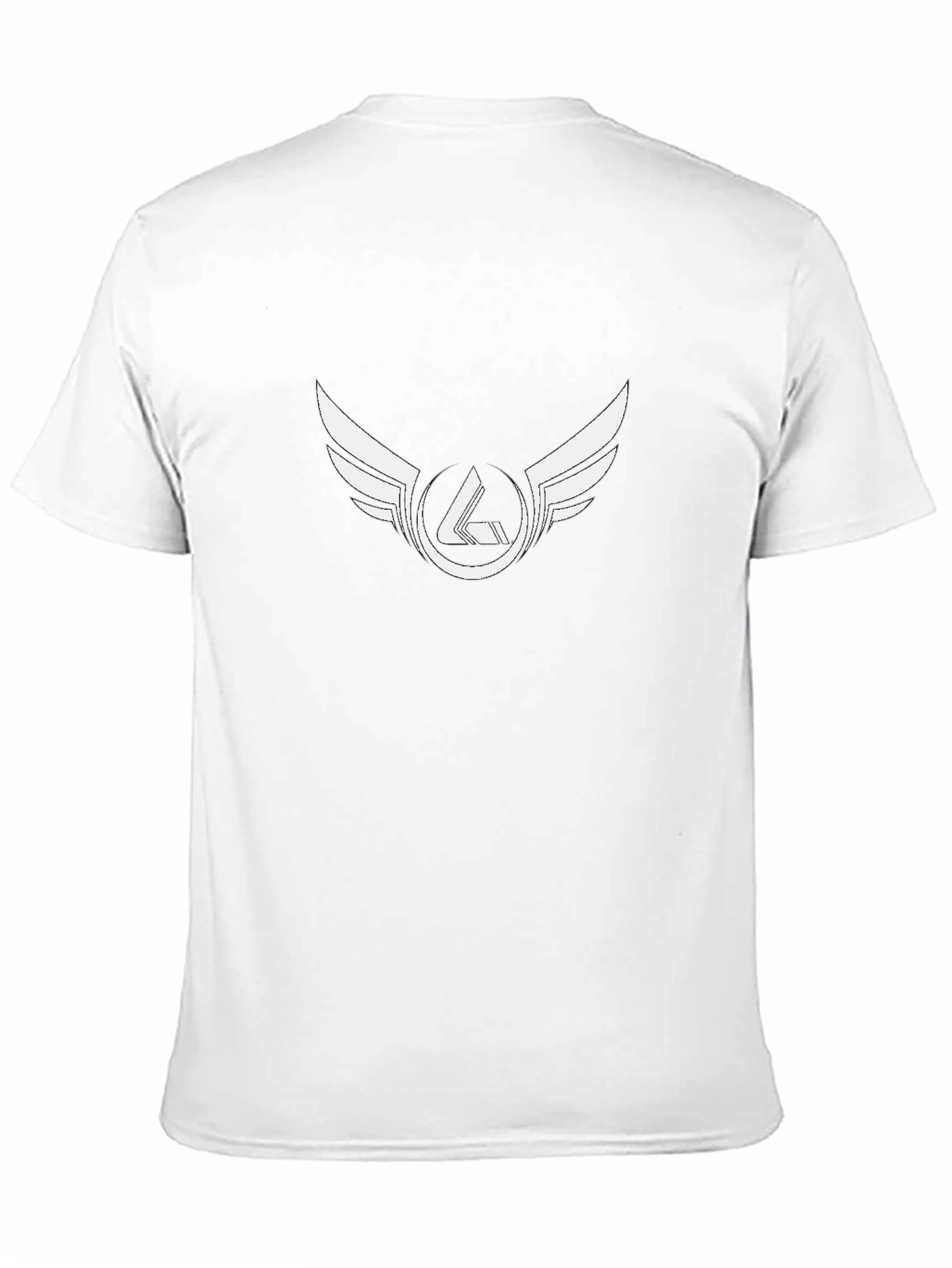 Mens Black T-Shirt with Winged Logo