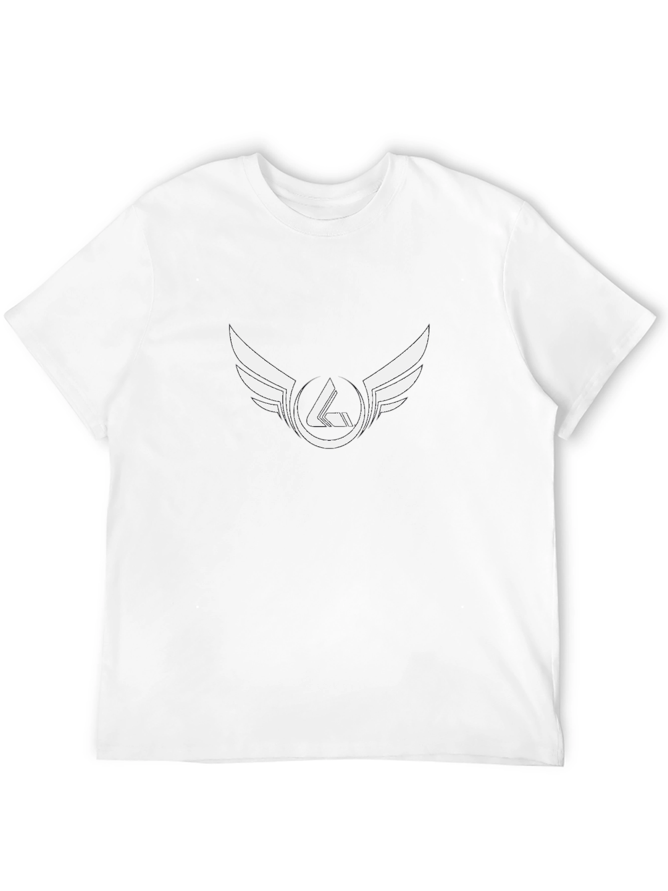 Mens Black T-Shirt with Winged Logo