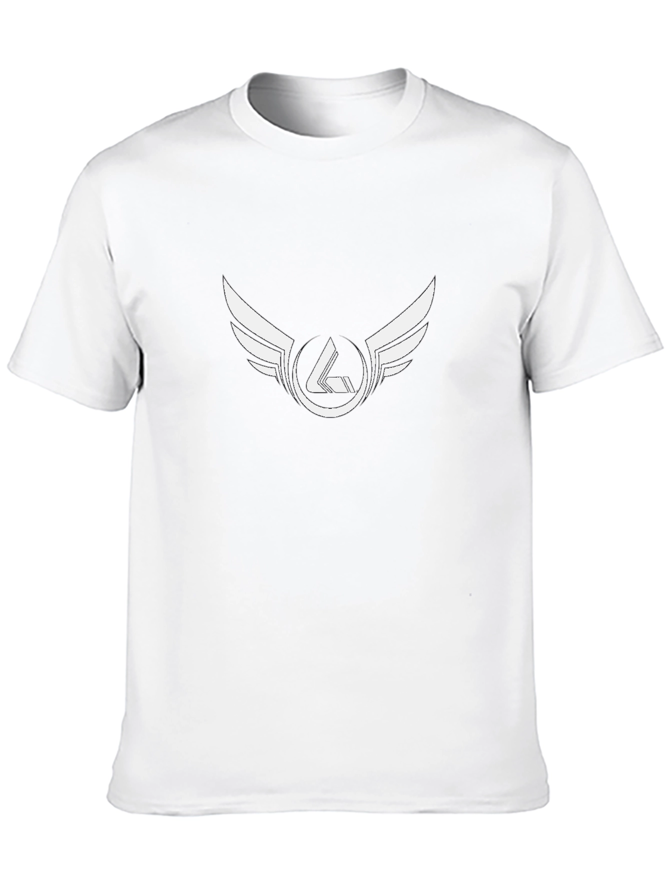 Mens Black T-Shirt with Winged Logo