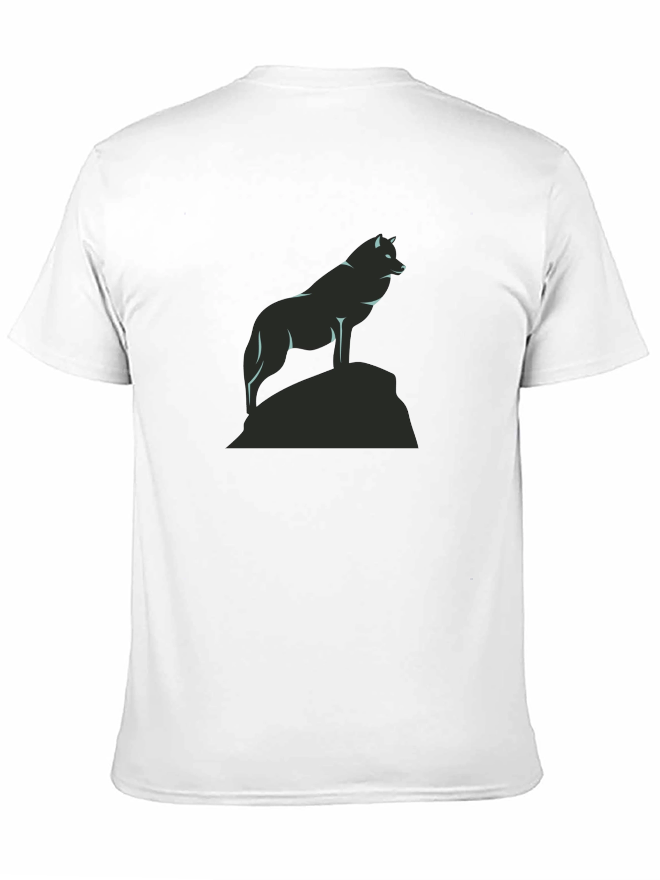 Wolf Silhouette Graphic Tee - Black