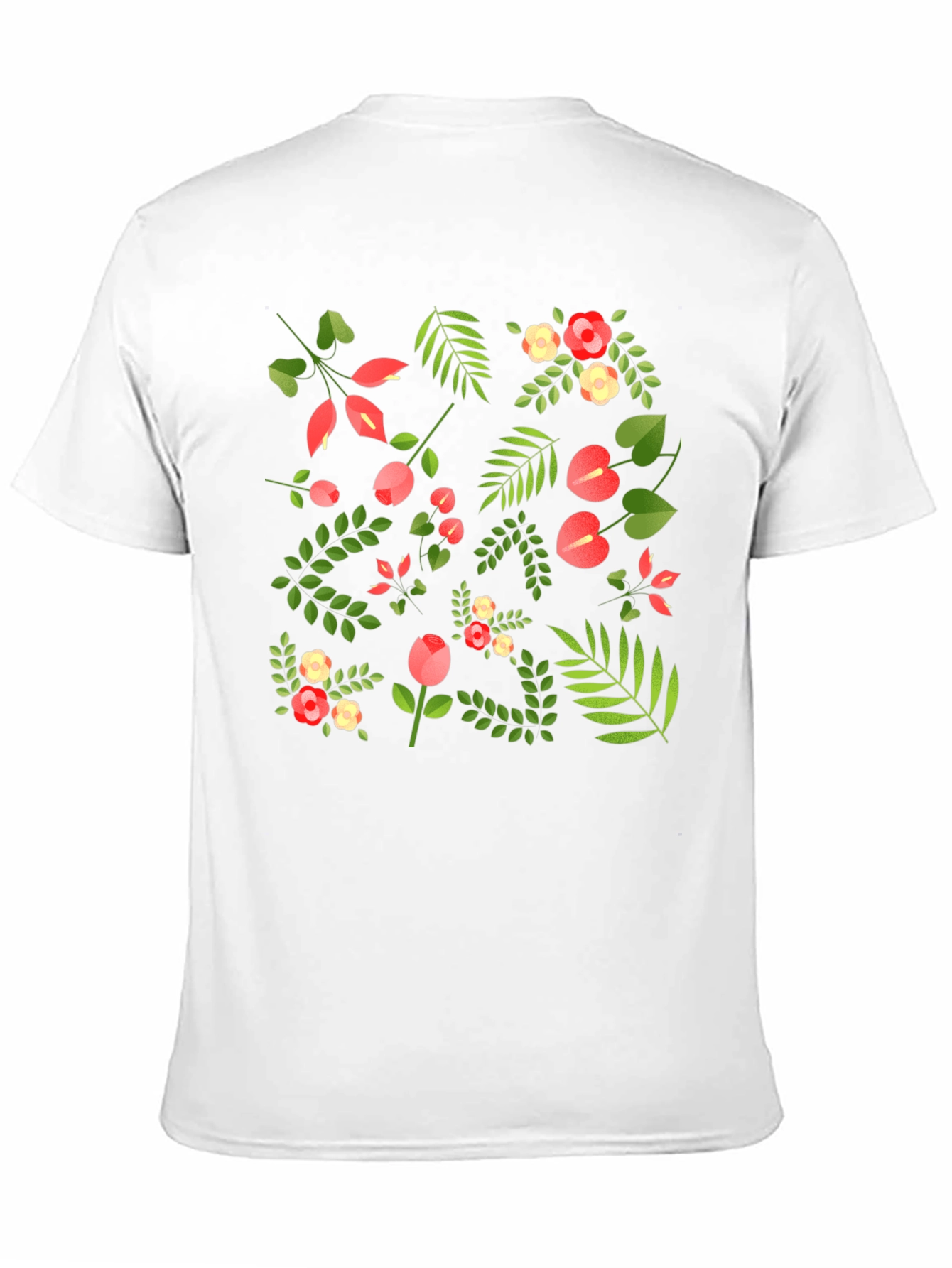 Floral Print Black T-Shirt - Stylish Mens Tee