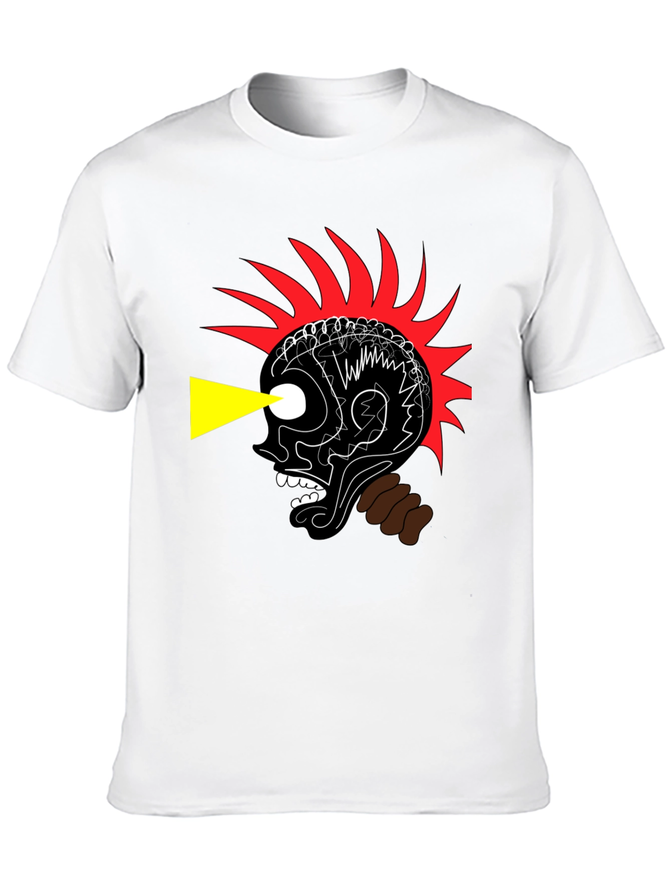 Edgy Graphic Print Black T-Shirt