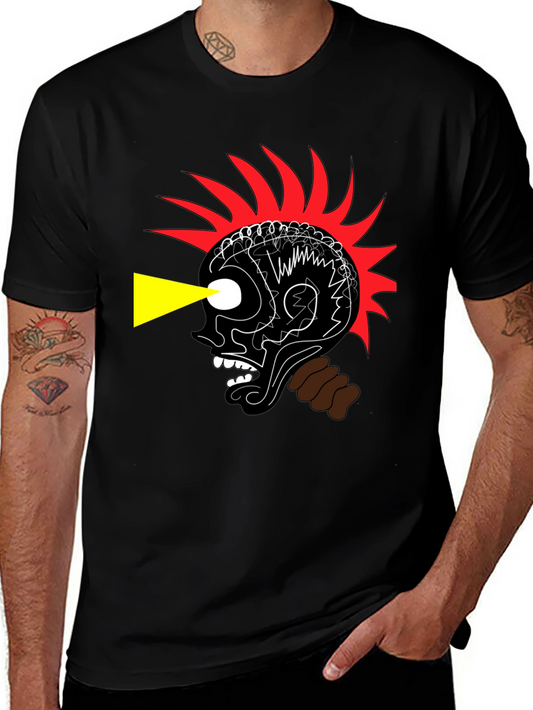 Edgy Graphic Print Black T-Shirt