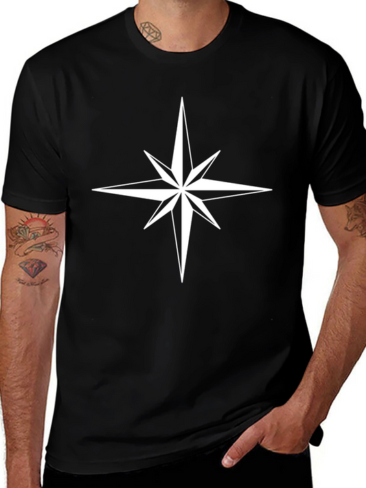 Compass Star Graphic Black T-Shirt