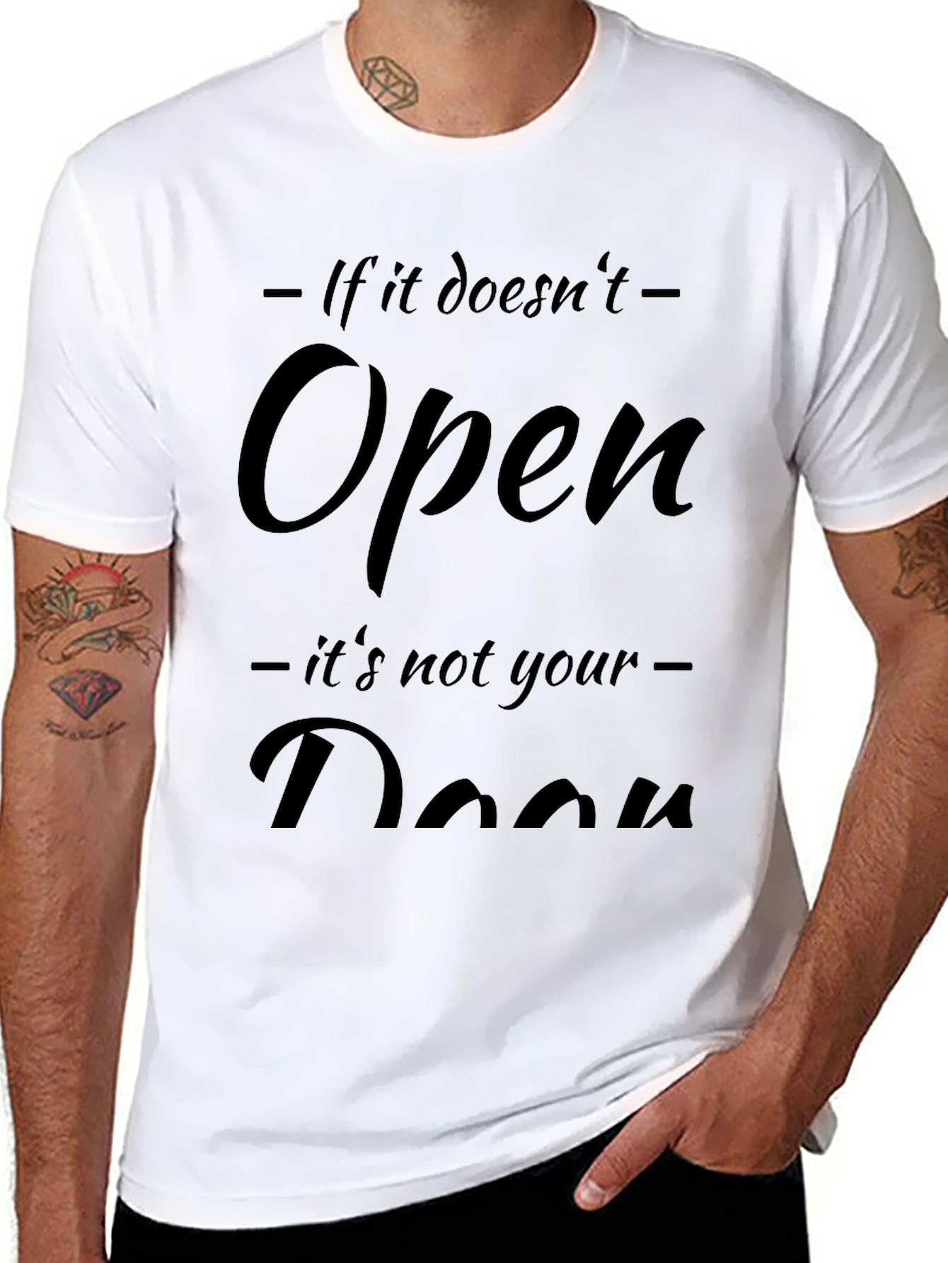 Motivational Graphic T-Shirt - Not Your Door