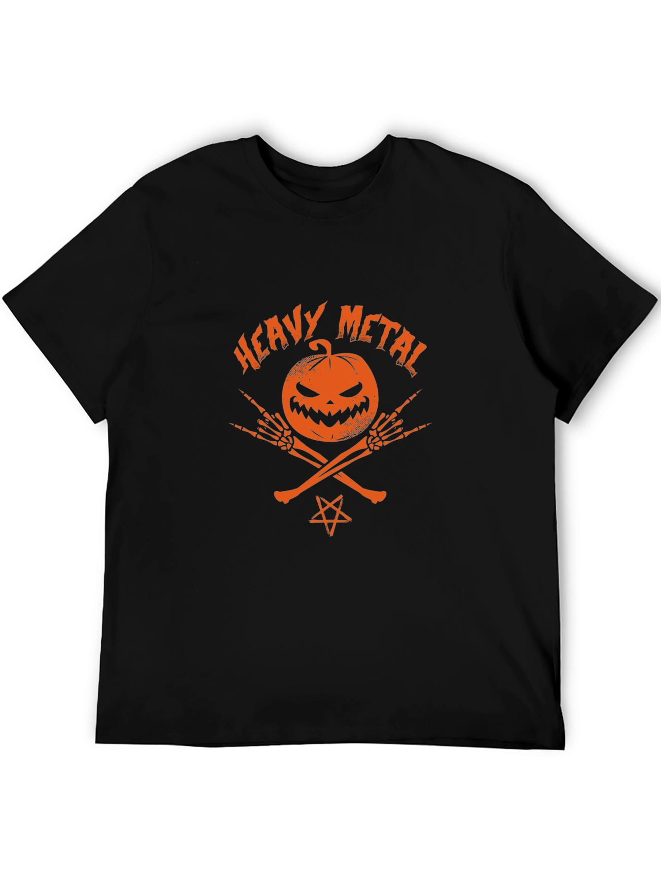 Heavy Metal Halloween Pumpkin T-Shirt