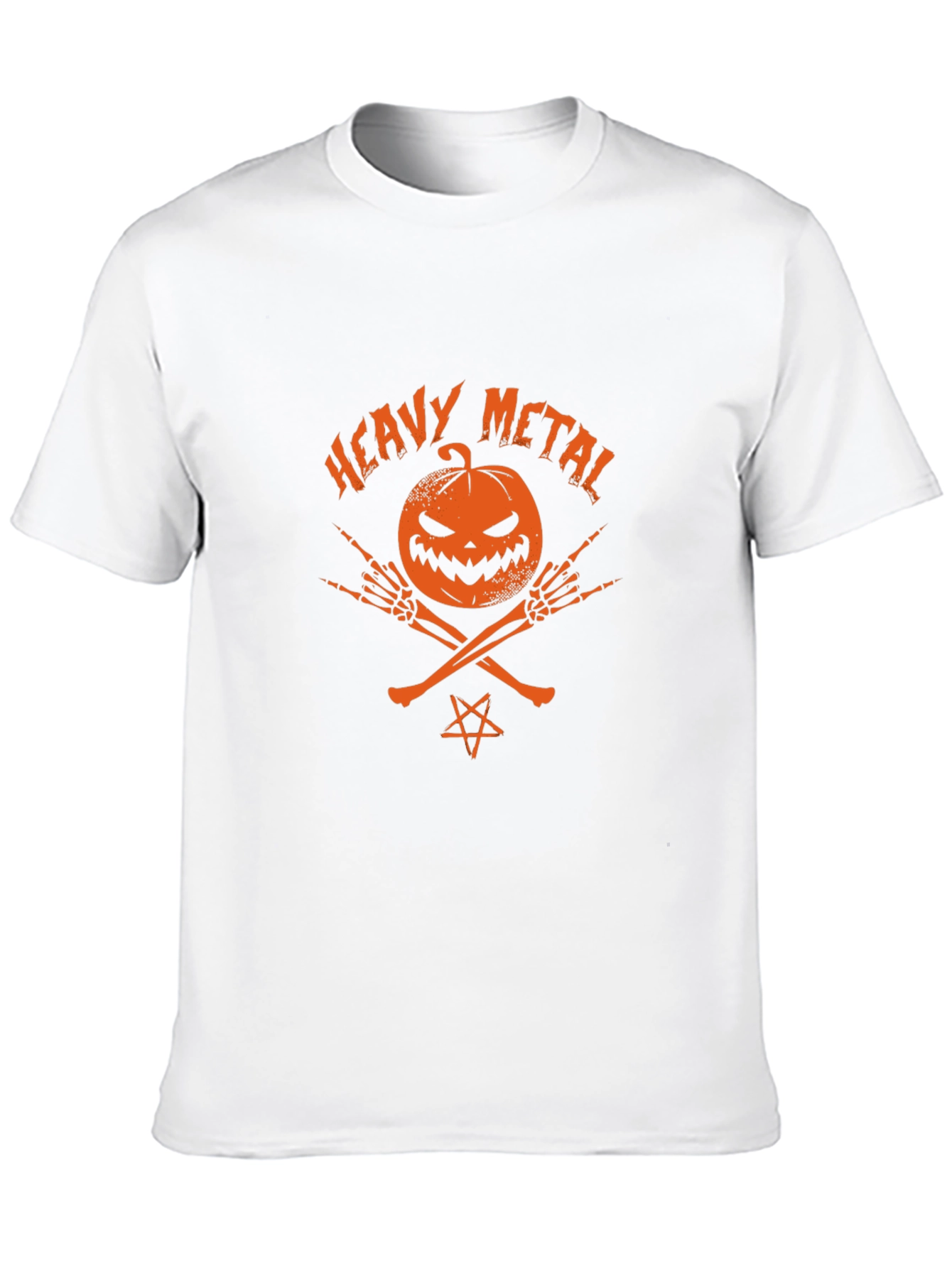 Heavy Metal Halloween Pumpkin T-Shirt