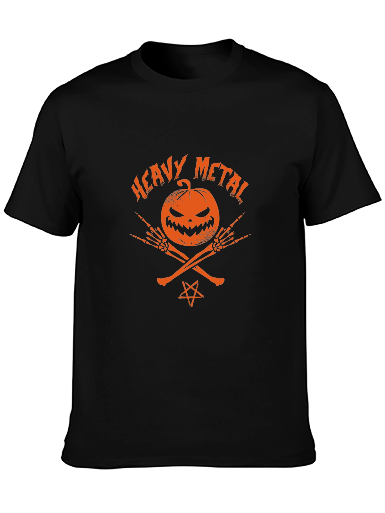 Heavy Metal Halloween Pumpkin T-Shirt