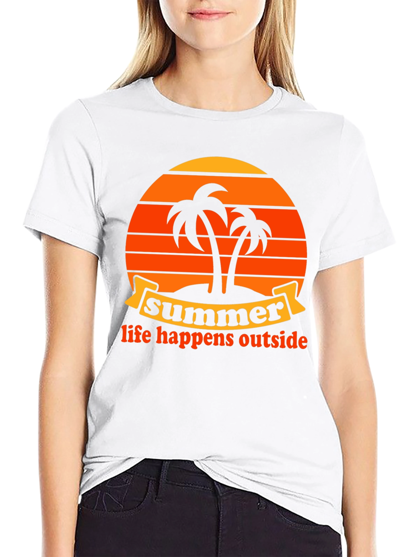 Summer Life Happens Outside Graphic Tee