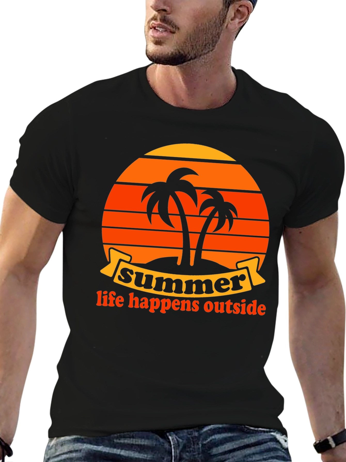 Summer Life Happens Outside Graphic Tee