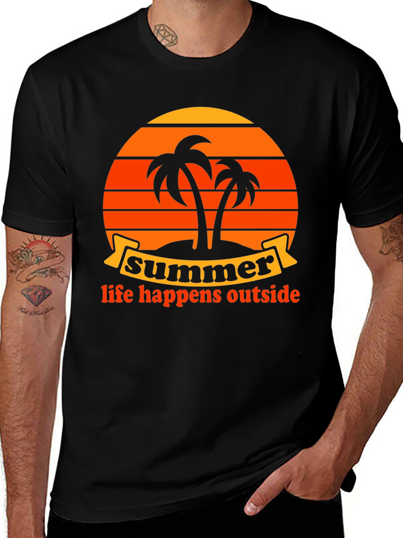 Summer Life Happens Outside Graphic Tee