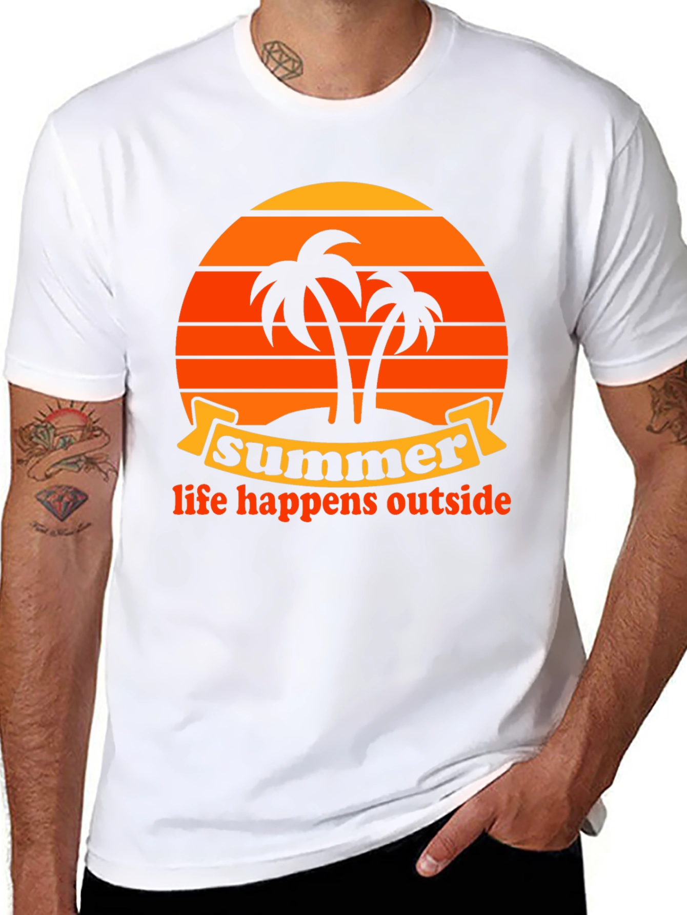 Summer Life Happens Outside Graphic Tee