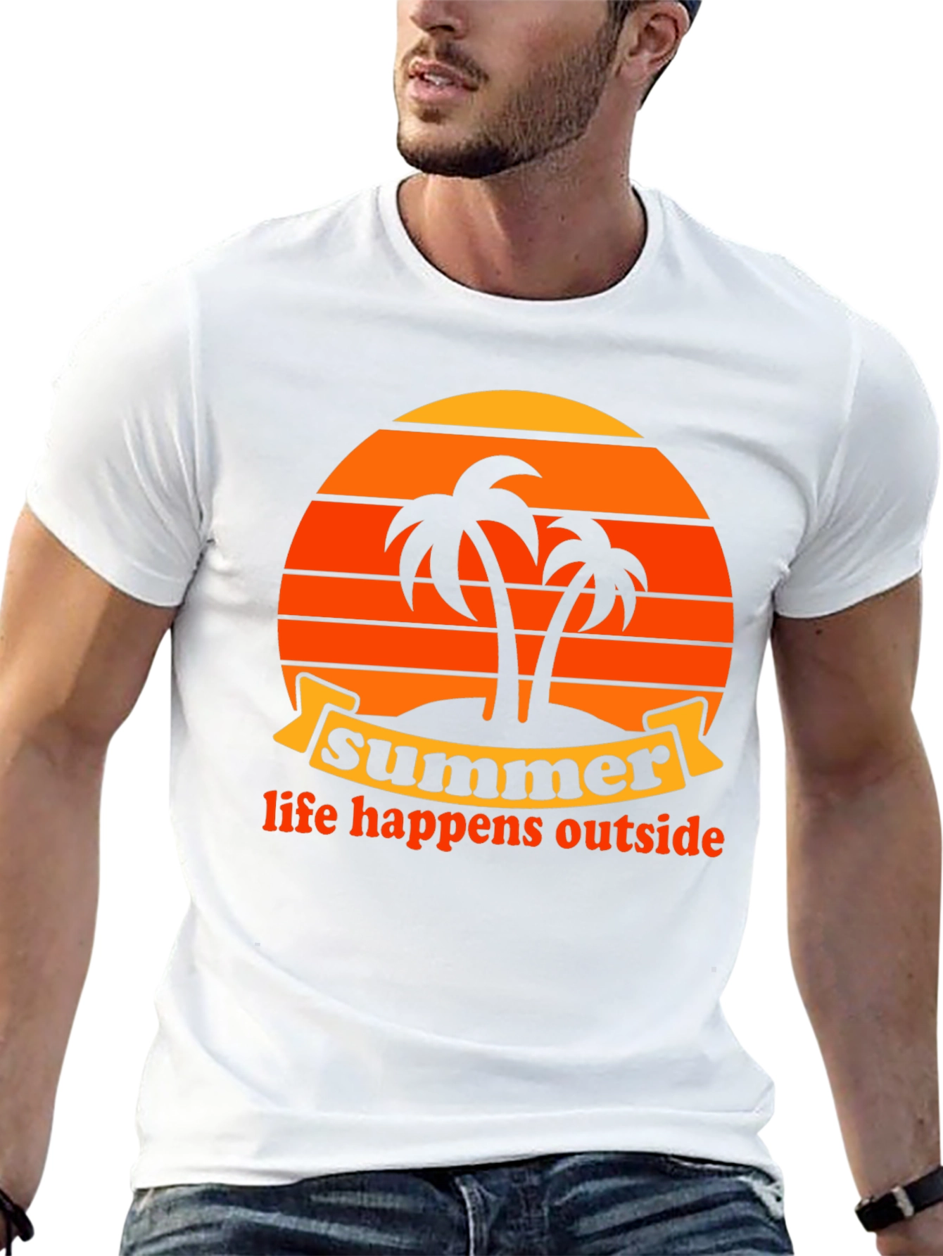 Summer Life Happens Outside Graphic Tee