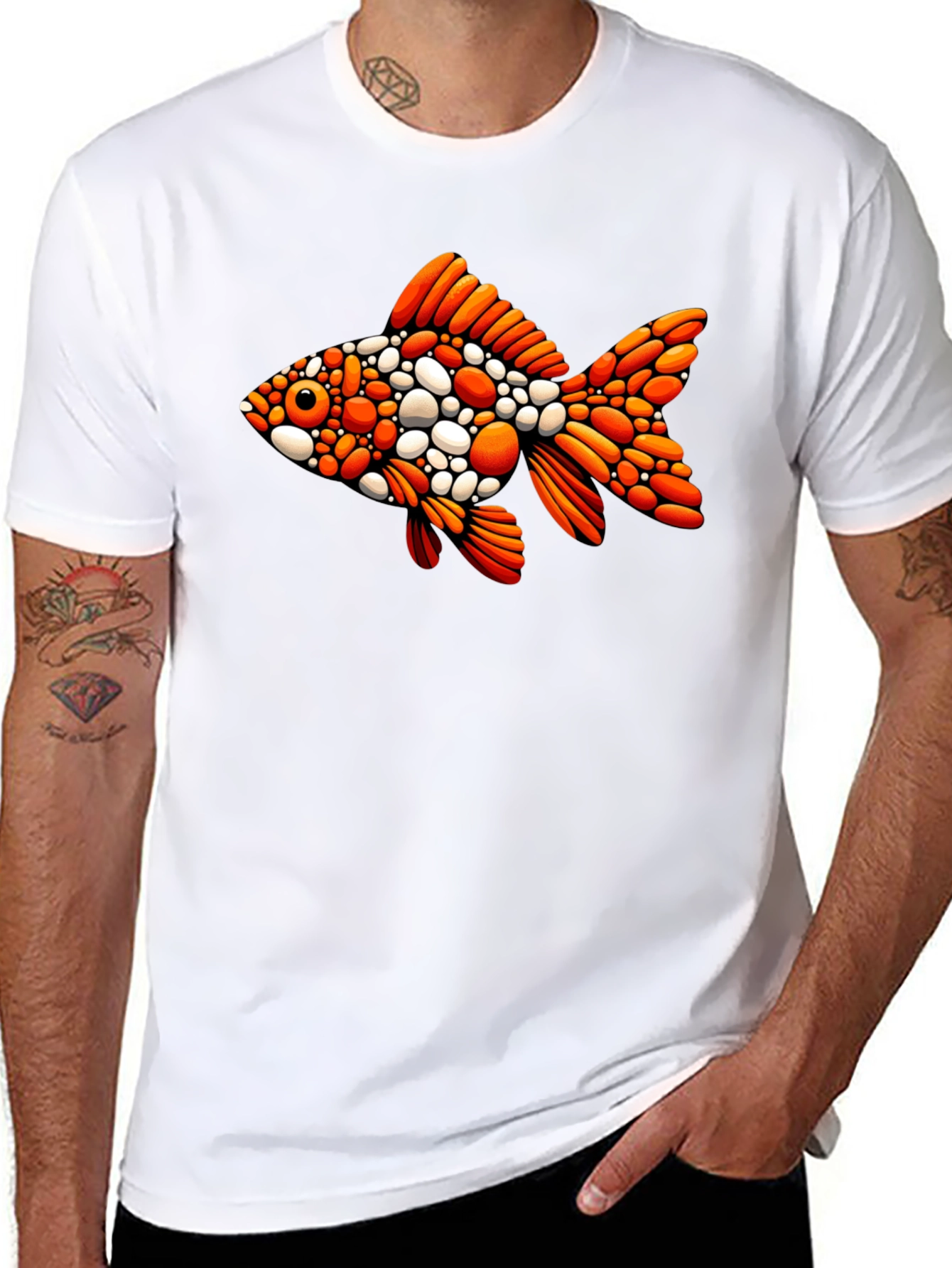 Goldfish Graphic Black T-Shirt