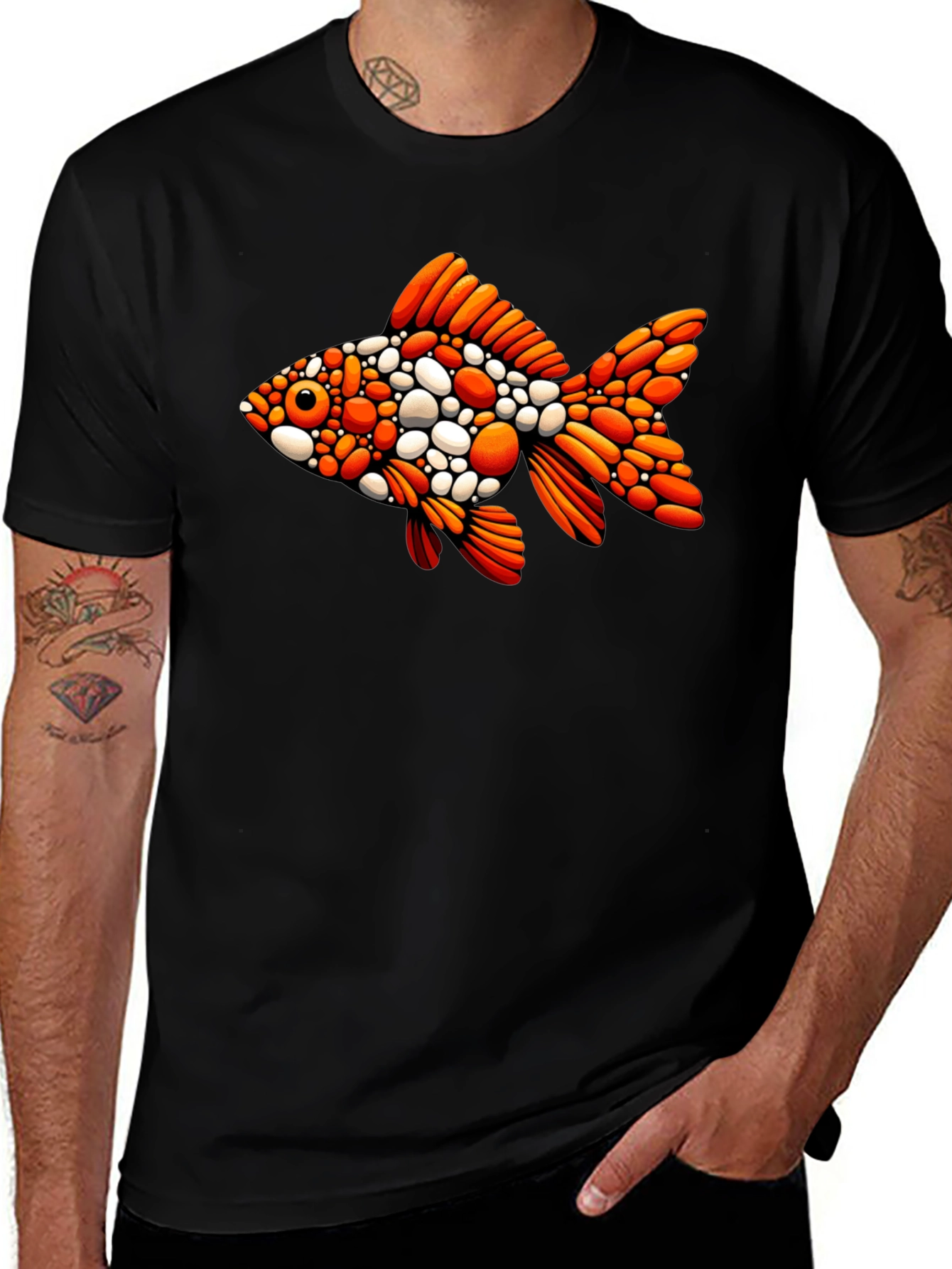 Goldfish Graphic Black T-Shirt