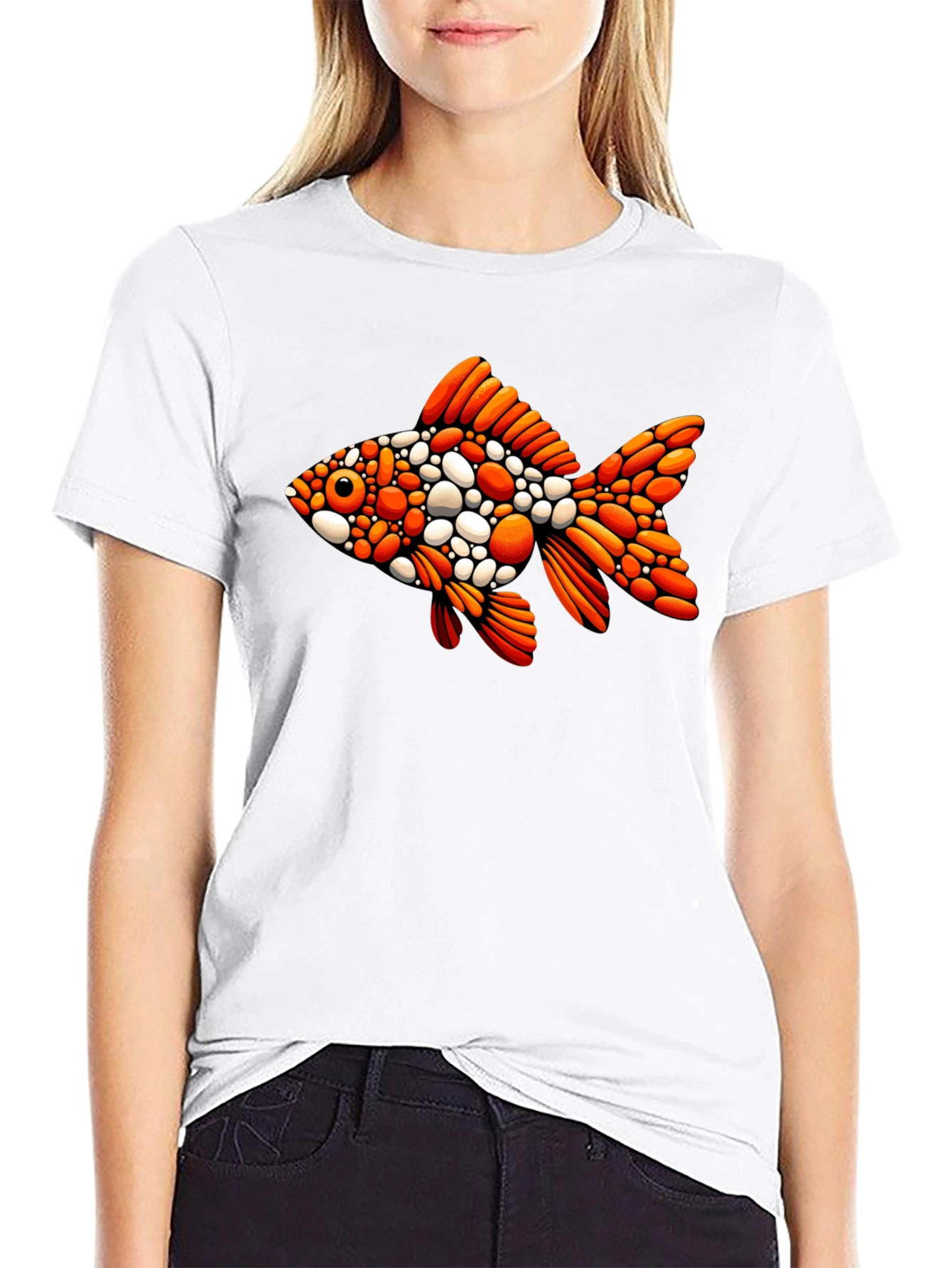 Goldfish Graphic Black T-Shirt