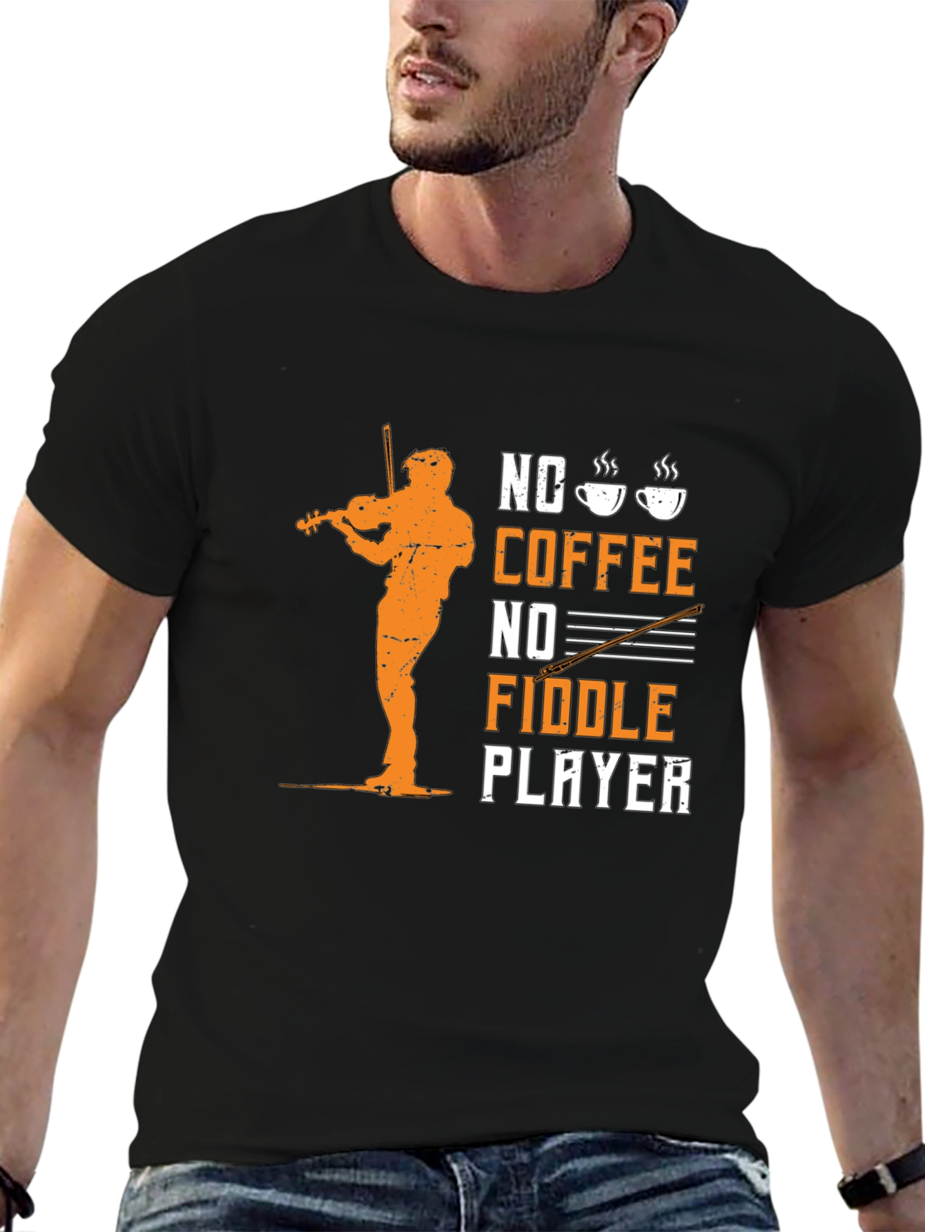 No Coffee No Fiddle Player T-Shirt