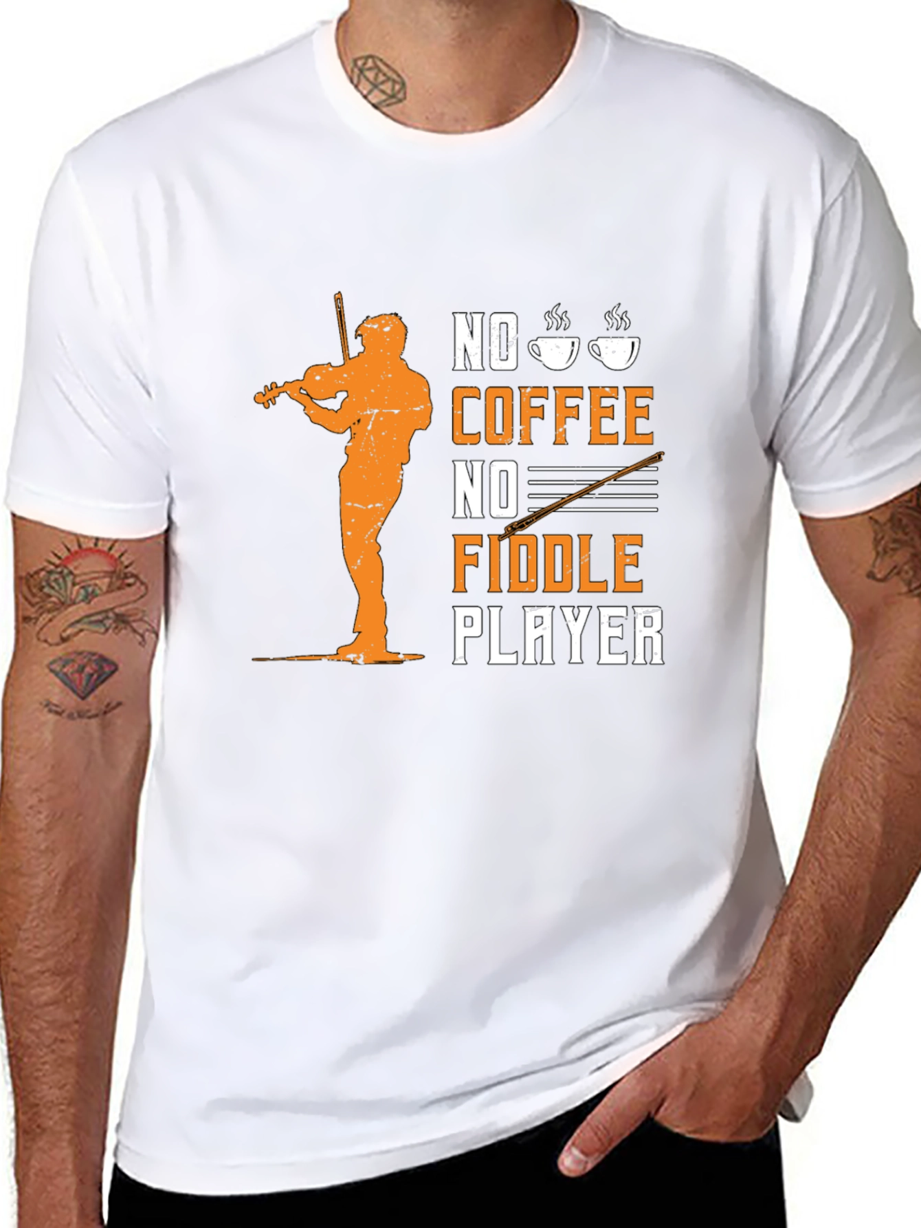 No Coffee No Fiddle Player T-Shirt
