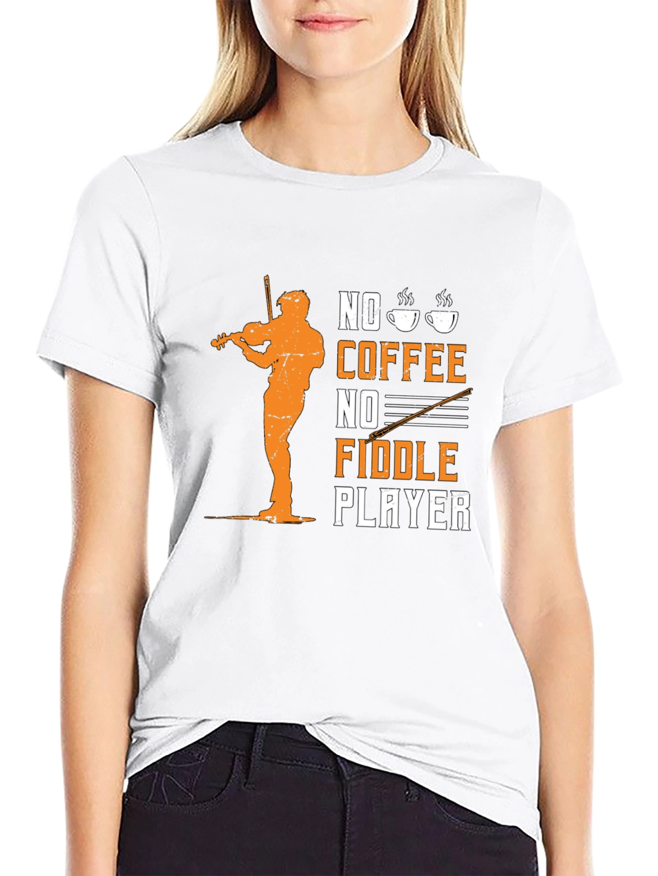 No Coffee No Fiddle Player T-Shirt