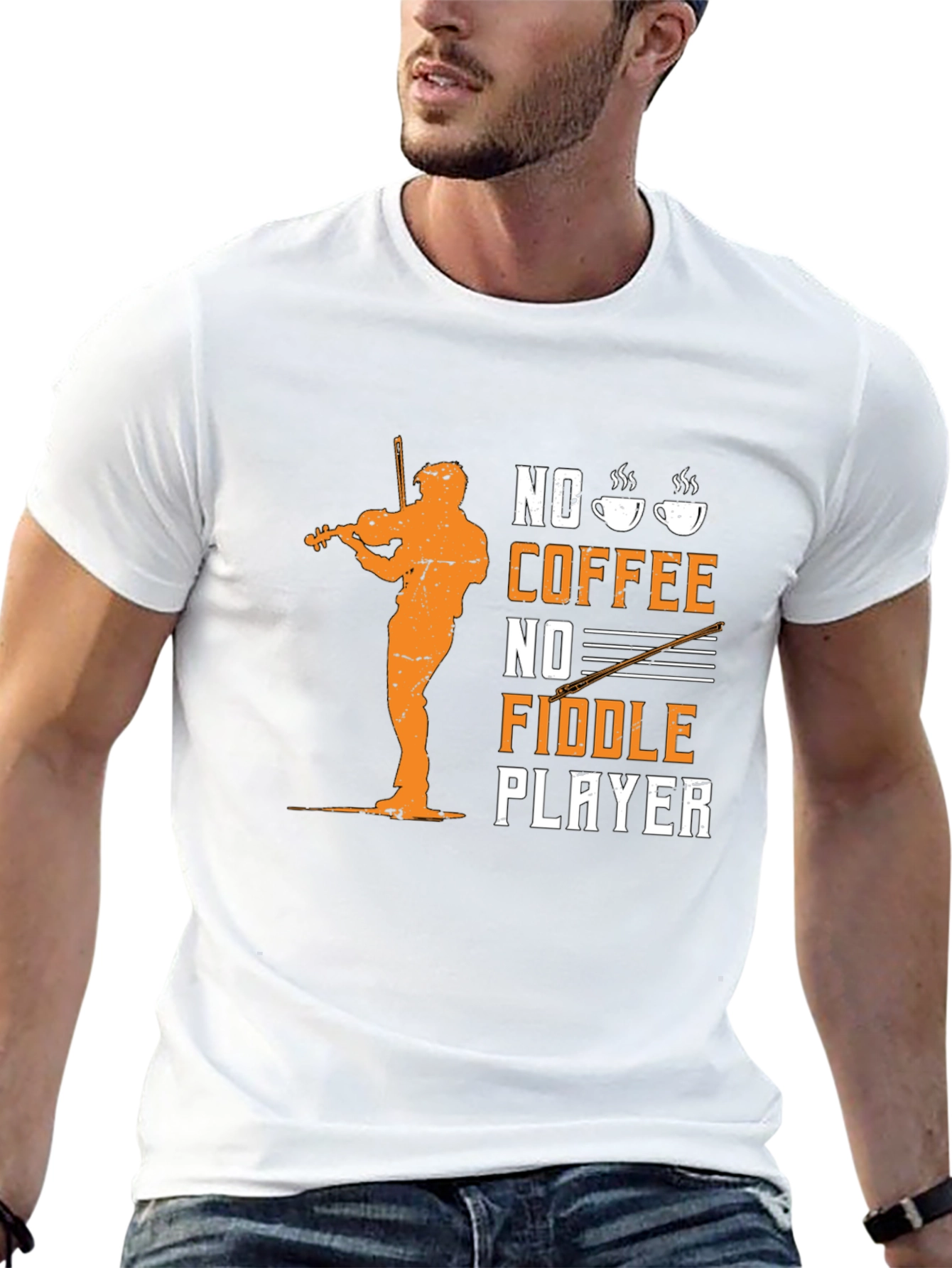 No Coffee No Fiddle Player T-Shirt