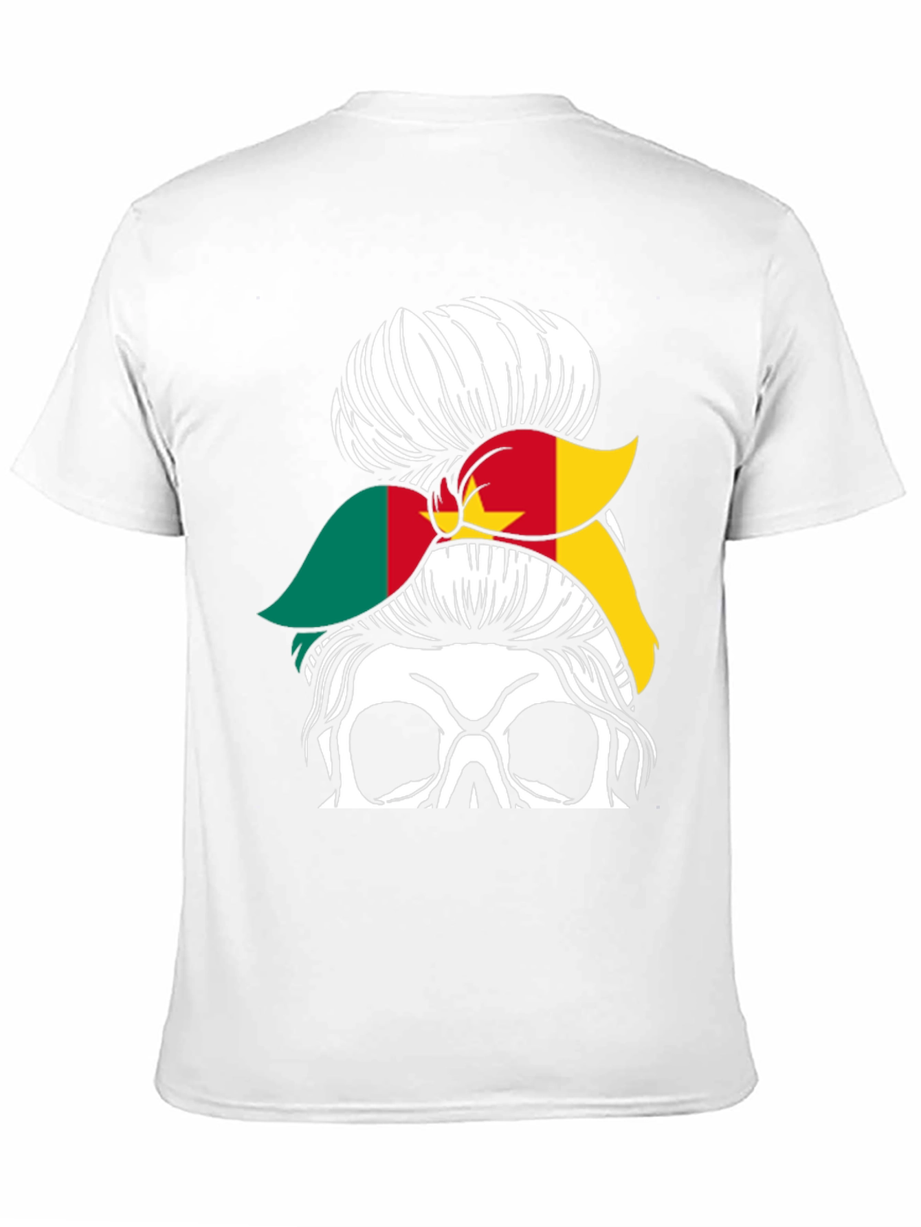 Cameroon Messy Bun Skull T-Shirt