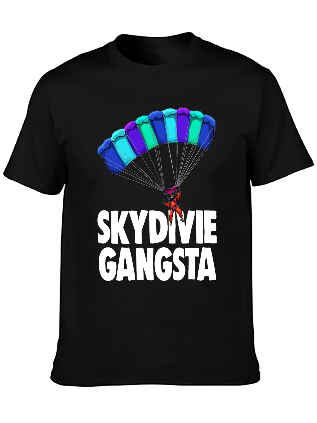 Skydiving Gangsta Graphic T-Shirt