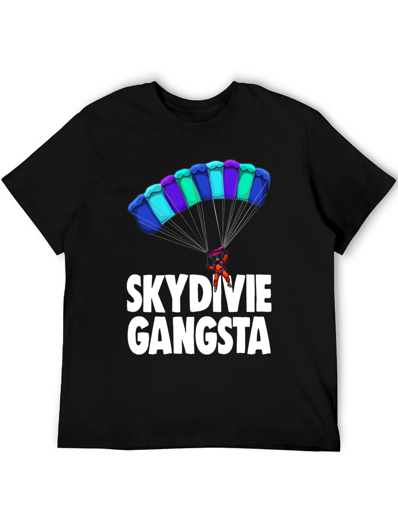 Skydiving Gangsta Graphic T-Shirt
