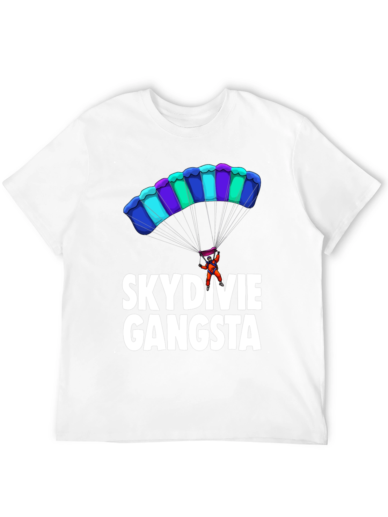 Skydiving Gangsta Graphic T-Shirt