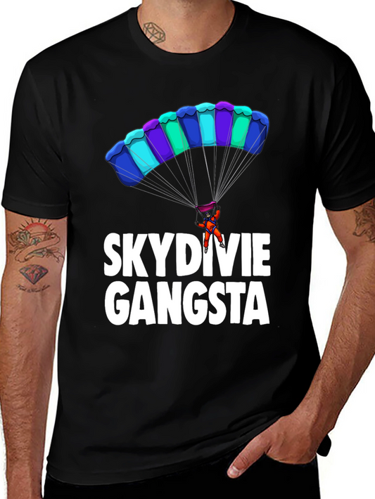 Skydiving Gangsta Graphic T-Shirt